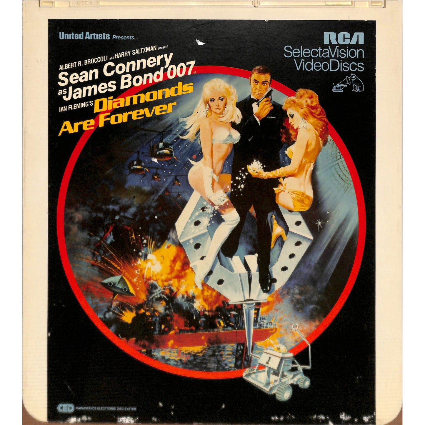 Diamonds Are Forever (1971) Vintage CED Videodisc TESTED WORKING