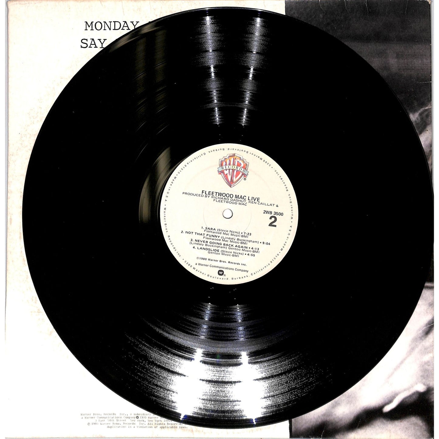 Fleetwood Mac - Fleetwood Mac Live 2LP Vinyl Record 2WB 3500