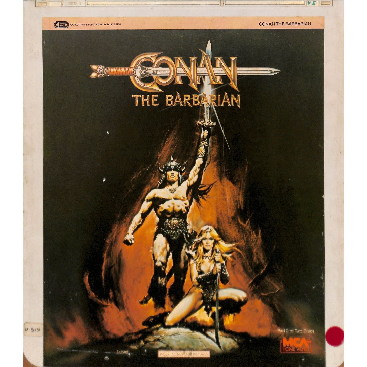 Conan The Barbian (1982) Vintage CED RCA SelectaVision Videodisc TESTED WORKING