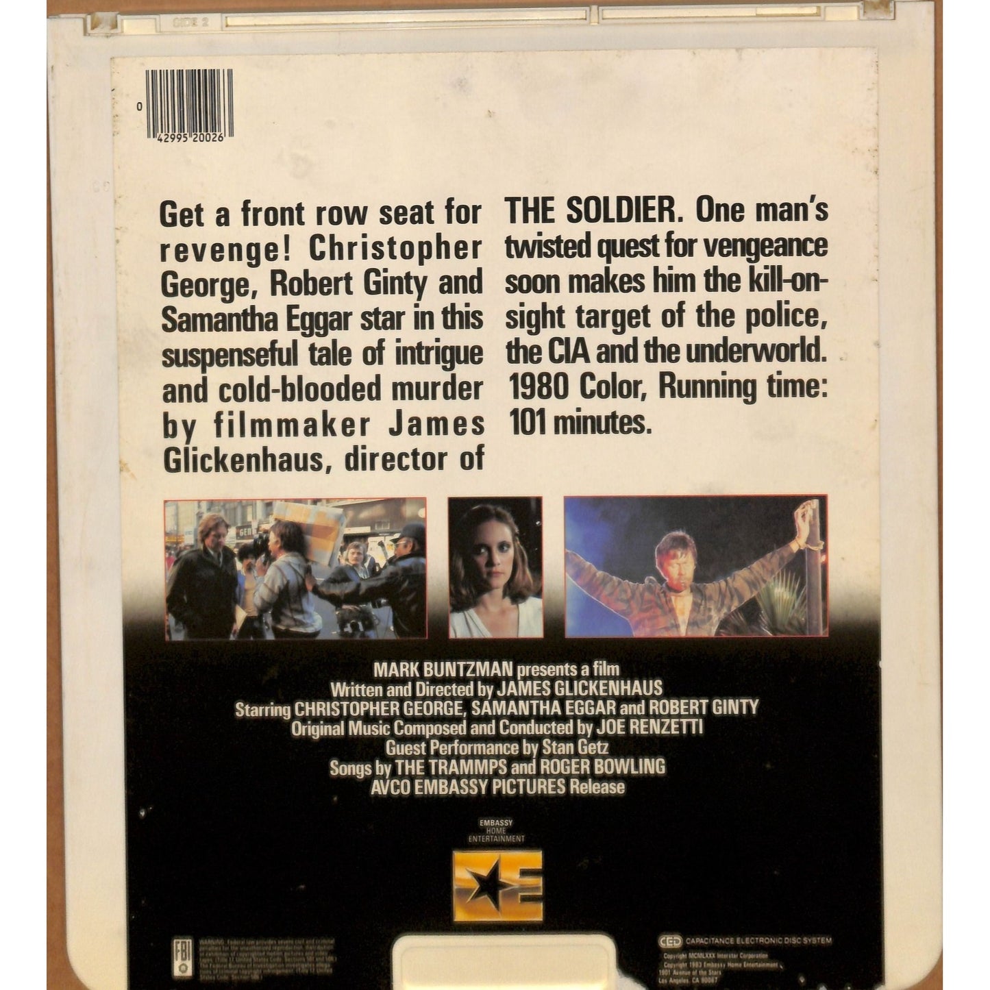 The exterminator (1980) Vintage CED RCA SelectaVision Videodisc TESTED WORKING