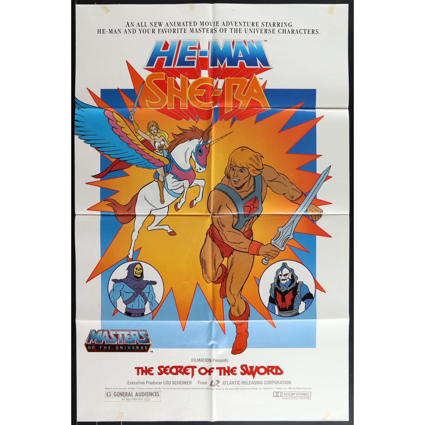 The Secret of the Sword (1985) Original Movie Poster Folded 27x41