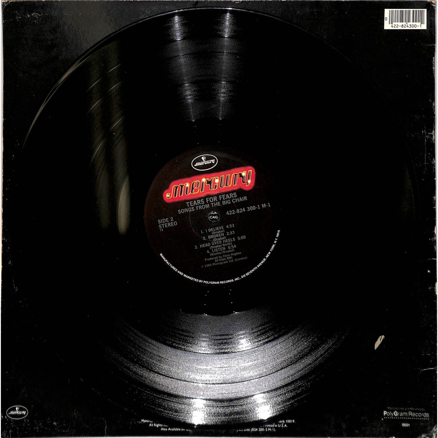 Tears for Fears - Songs from the Big Chair Vinyl Record 422-824 300-1 M-1