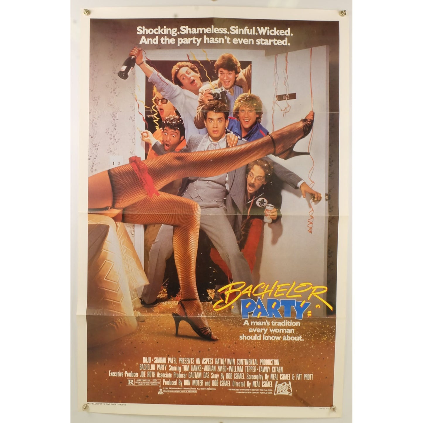 Bachelor Party (1984) Original Movie Poster Folded 27x41