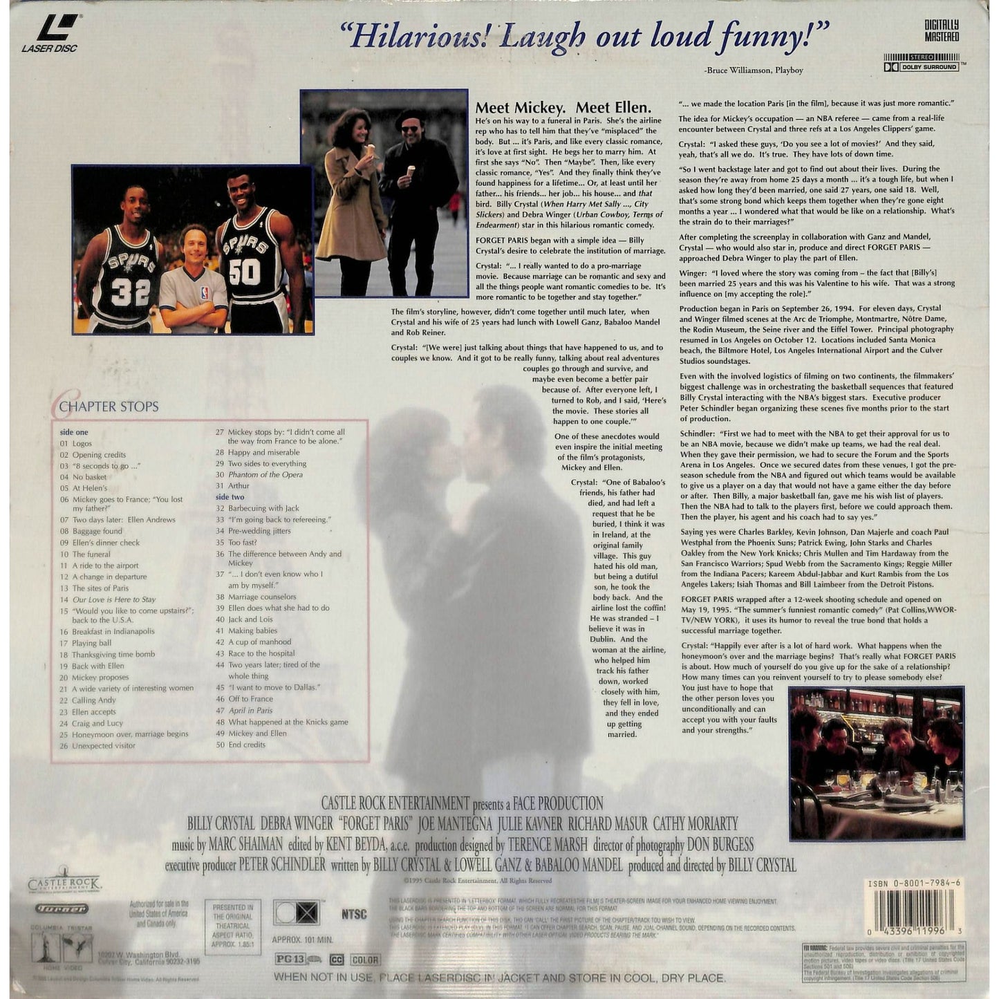 Forget Paris (1995) Laserdisc