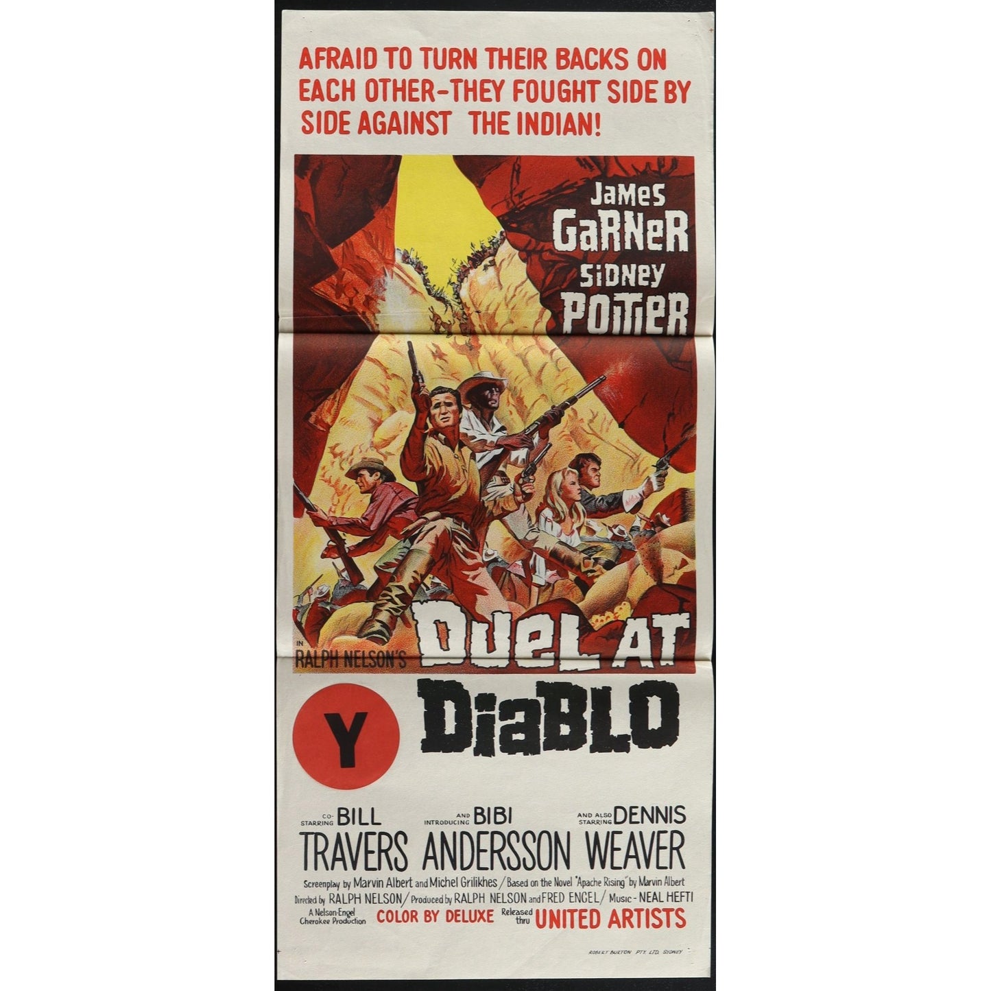 Duel at Diablo (1966) Original Australian Day Bill Movie Poster