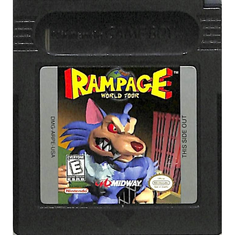 Rampage World Tour (1998) Game Boy Color Cartridge Tested