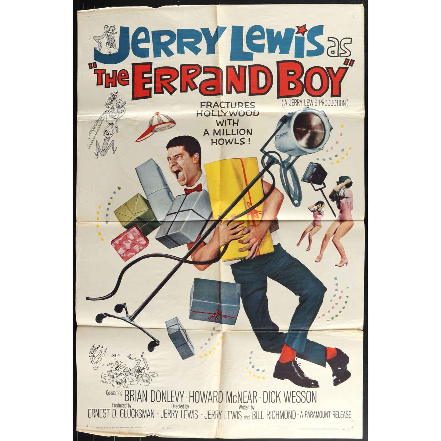 The Errand Boy (1961) Original Movie Poster Folded 27x41
