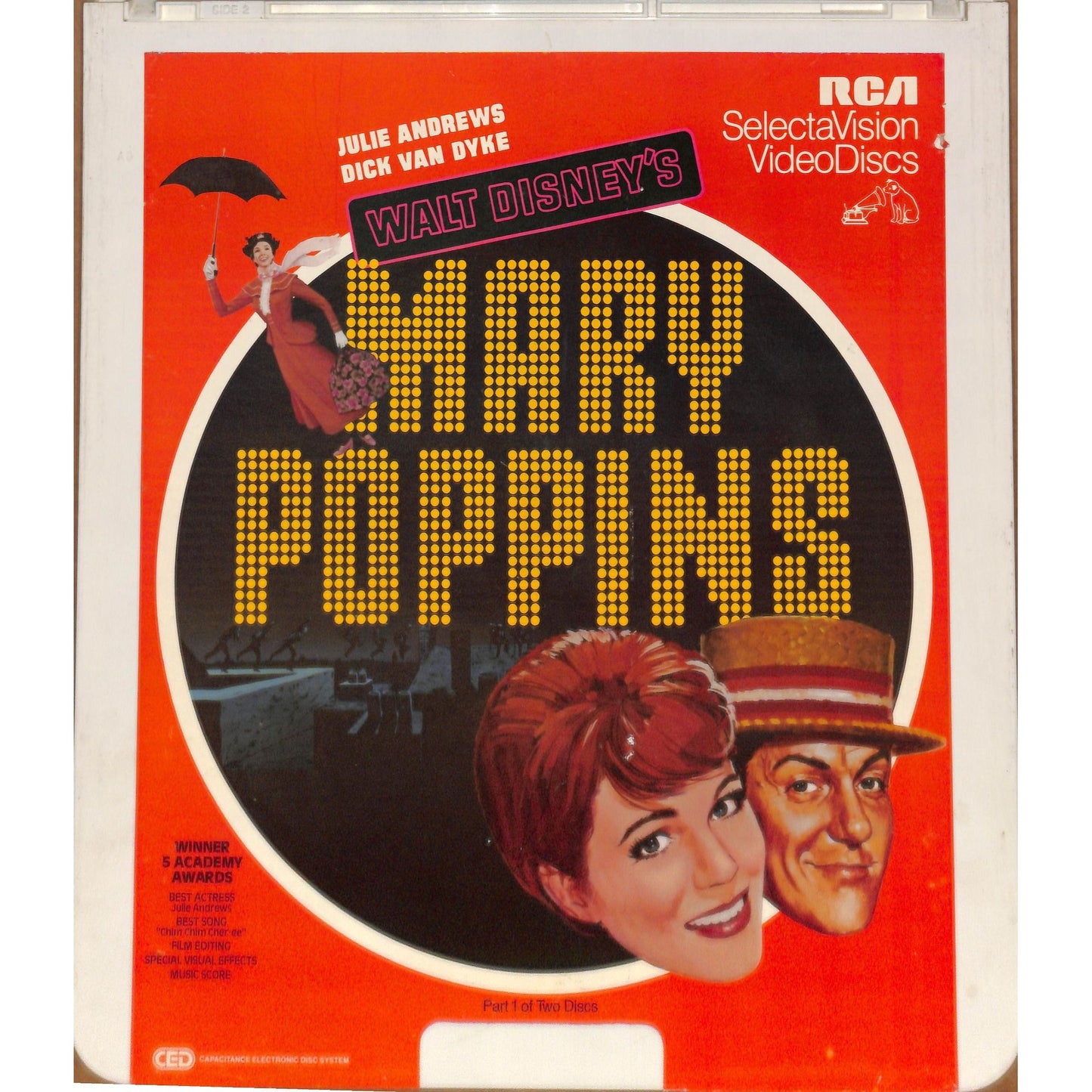 Marry Poppins (1964) Vintage CED RCA SelectaVision Videodisc TESTED WORKING