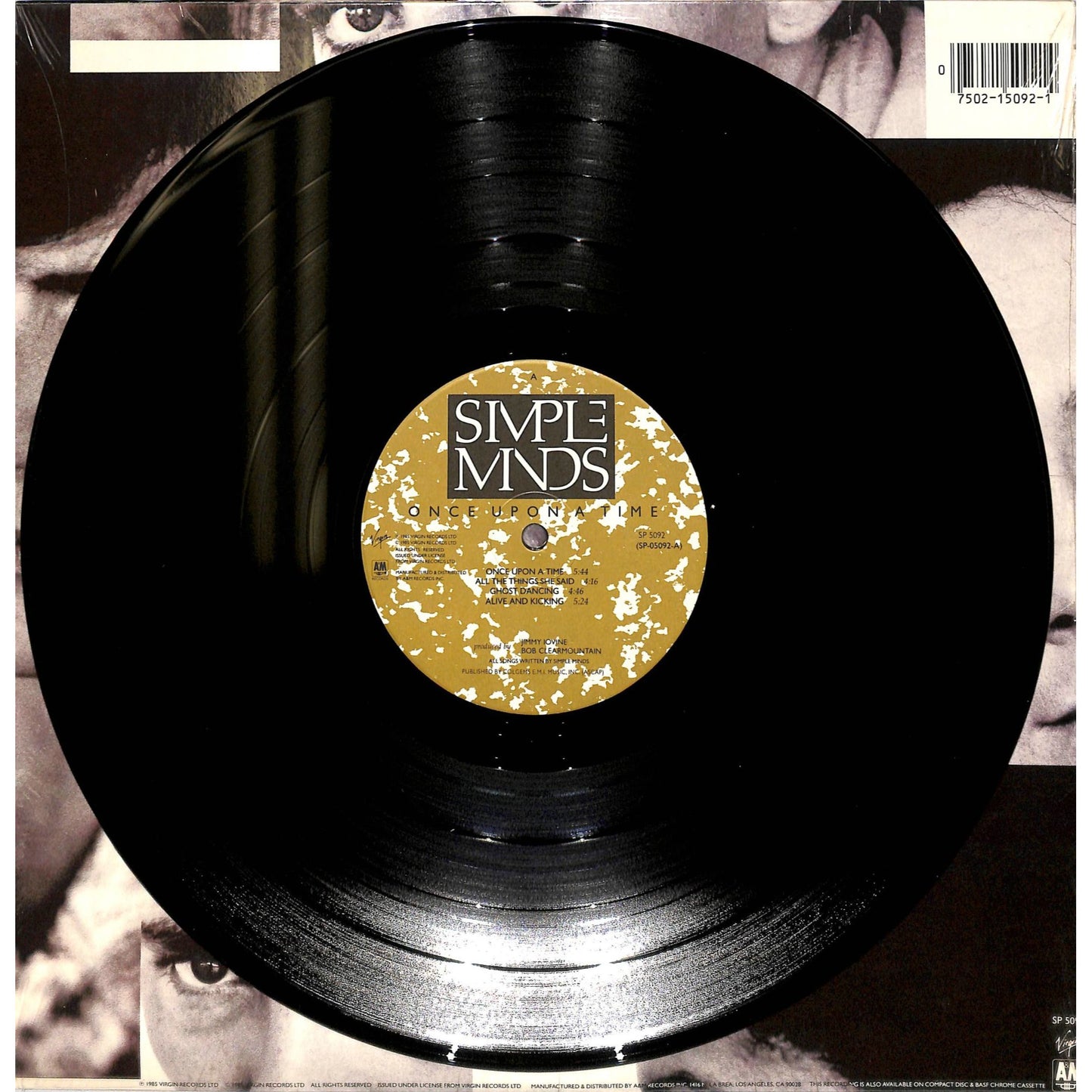 Simple Minds - Once Upon a Time Vinyl Record SP 5092