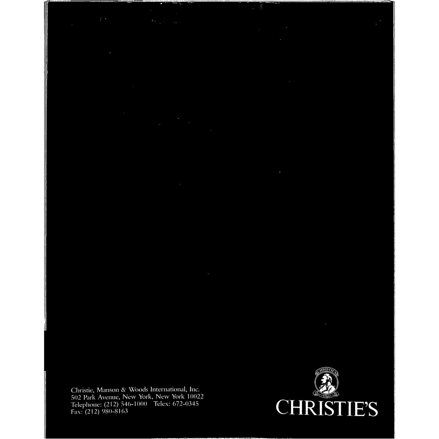 Christie’s May 1993 Contemporary Art Auction Catalog