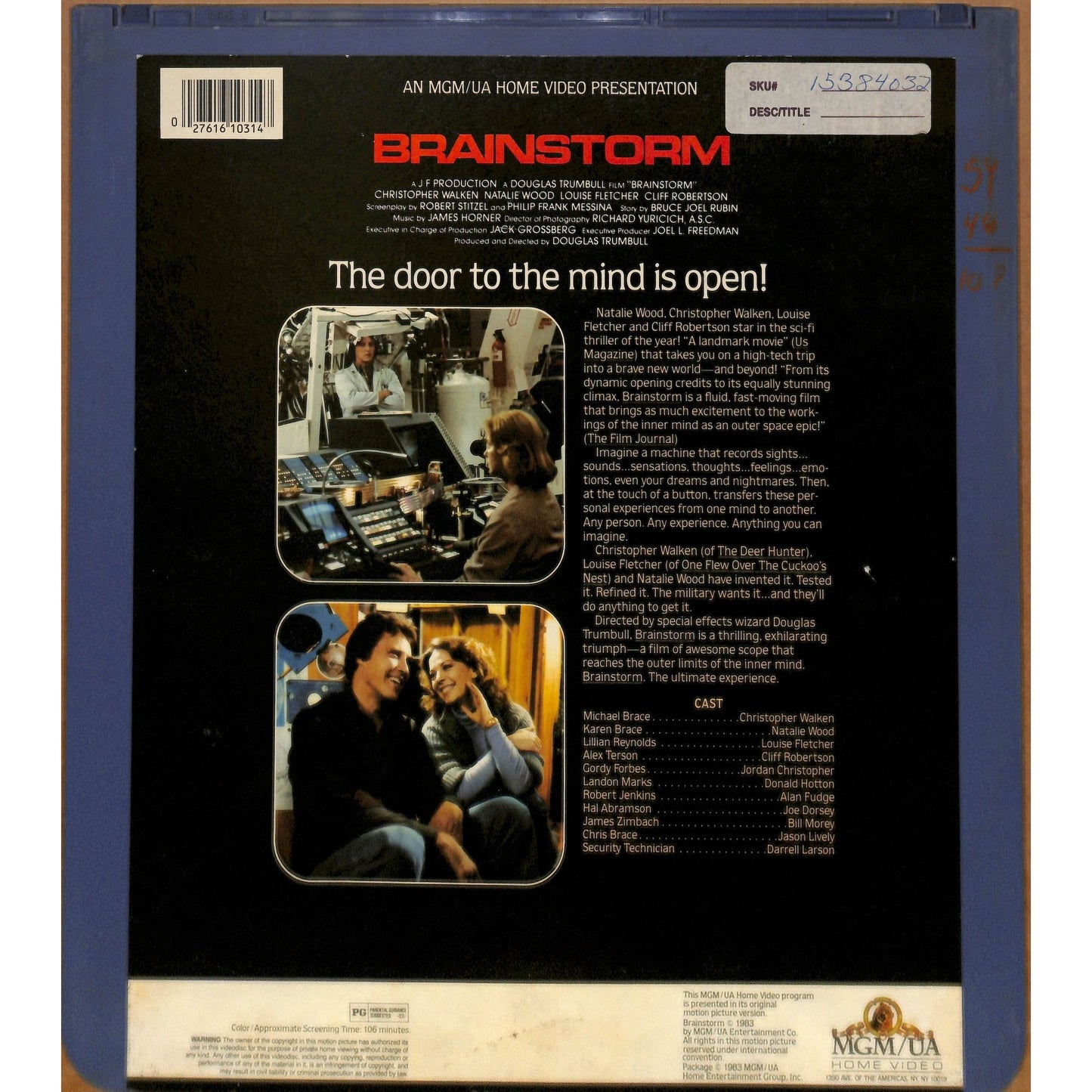 Brainstorm (1983) Vintage CED RCA SelectaVision Videodisc TESTED WORKING