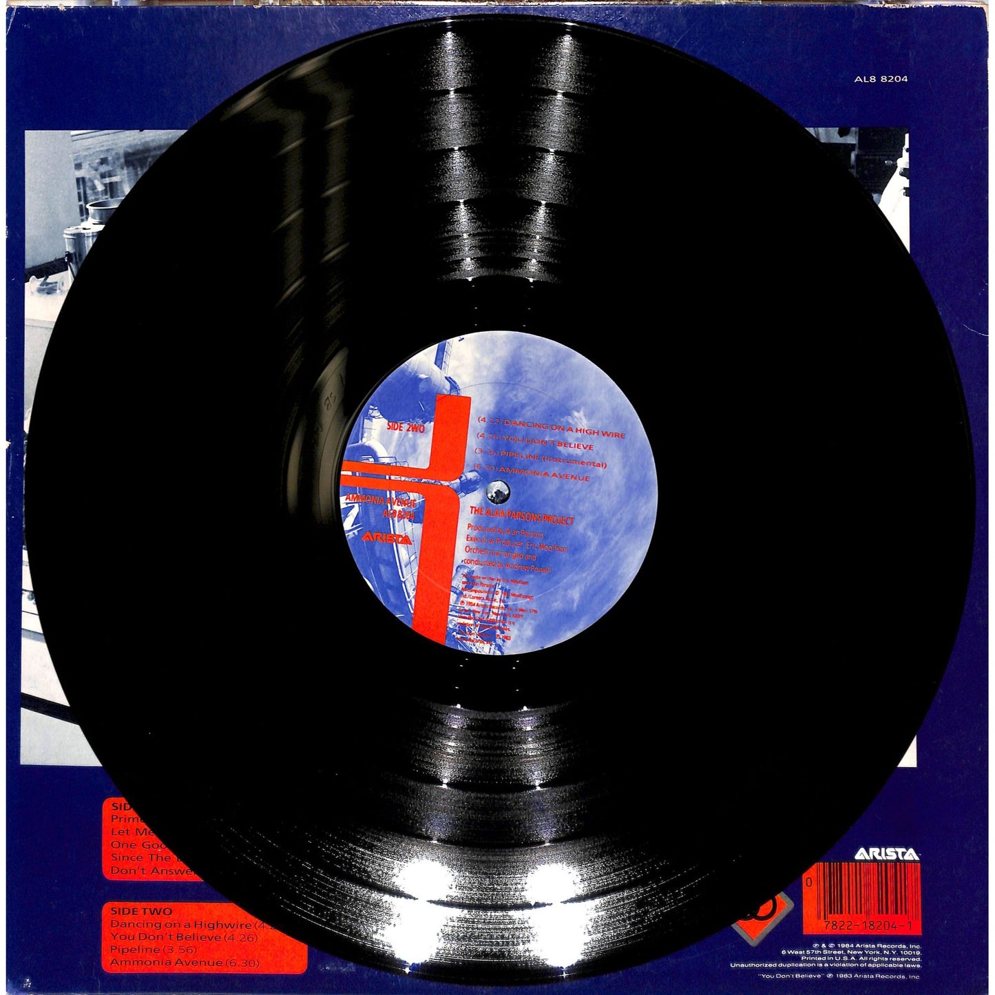 The Alan Parsons Project - Ammonia Avenue Vinyl Record AL8-8204