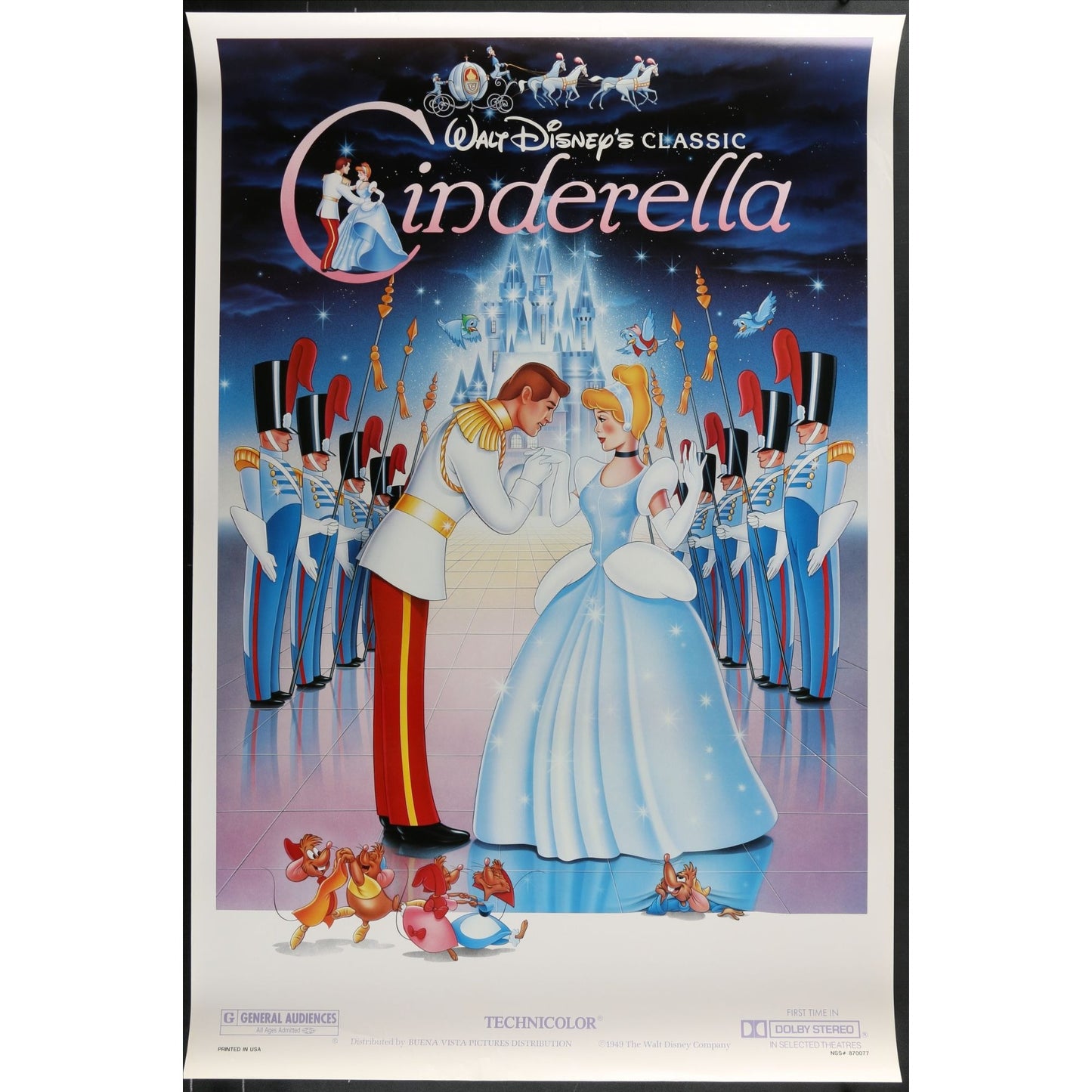 Cinderella (R1987) Original Single-sided Movie Poster Rolled 27x41