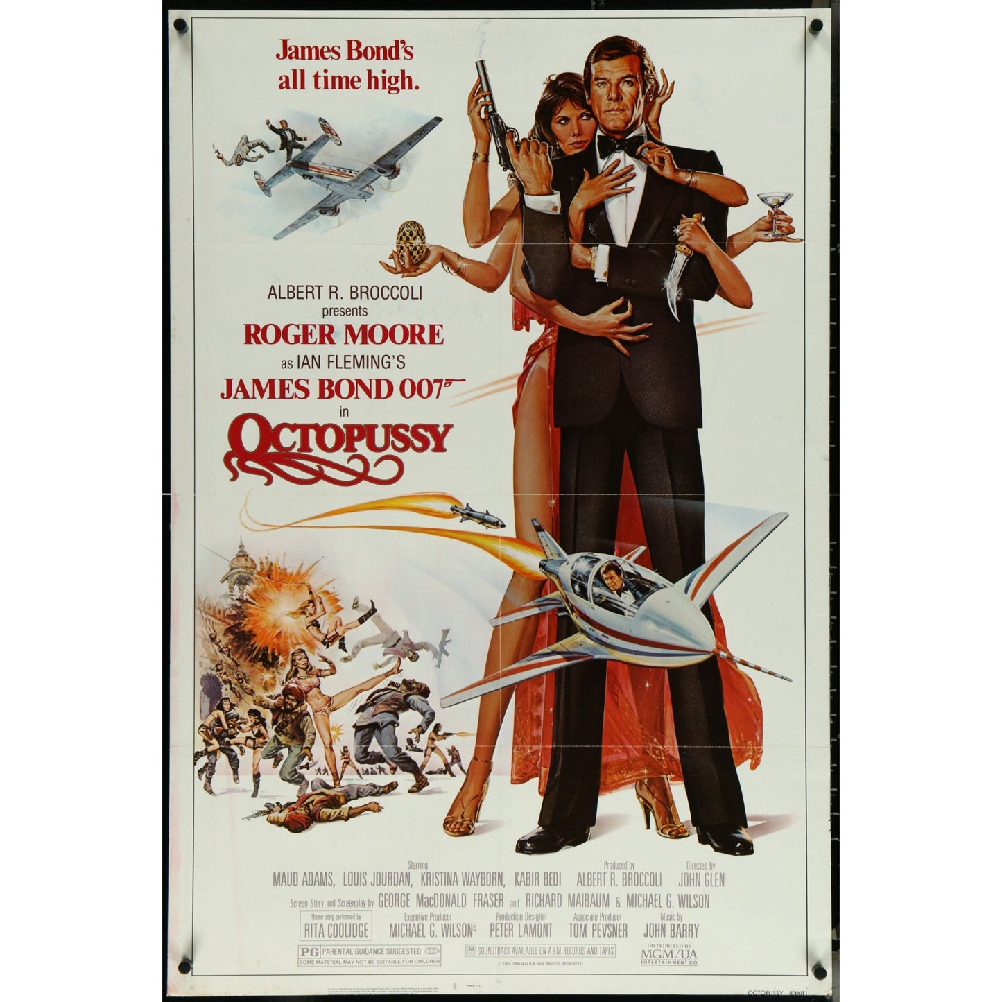 Octopussy (1983) Original Movie Poster Folded 27x41