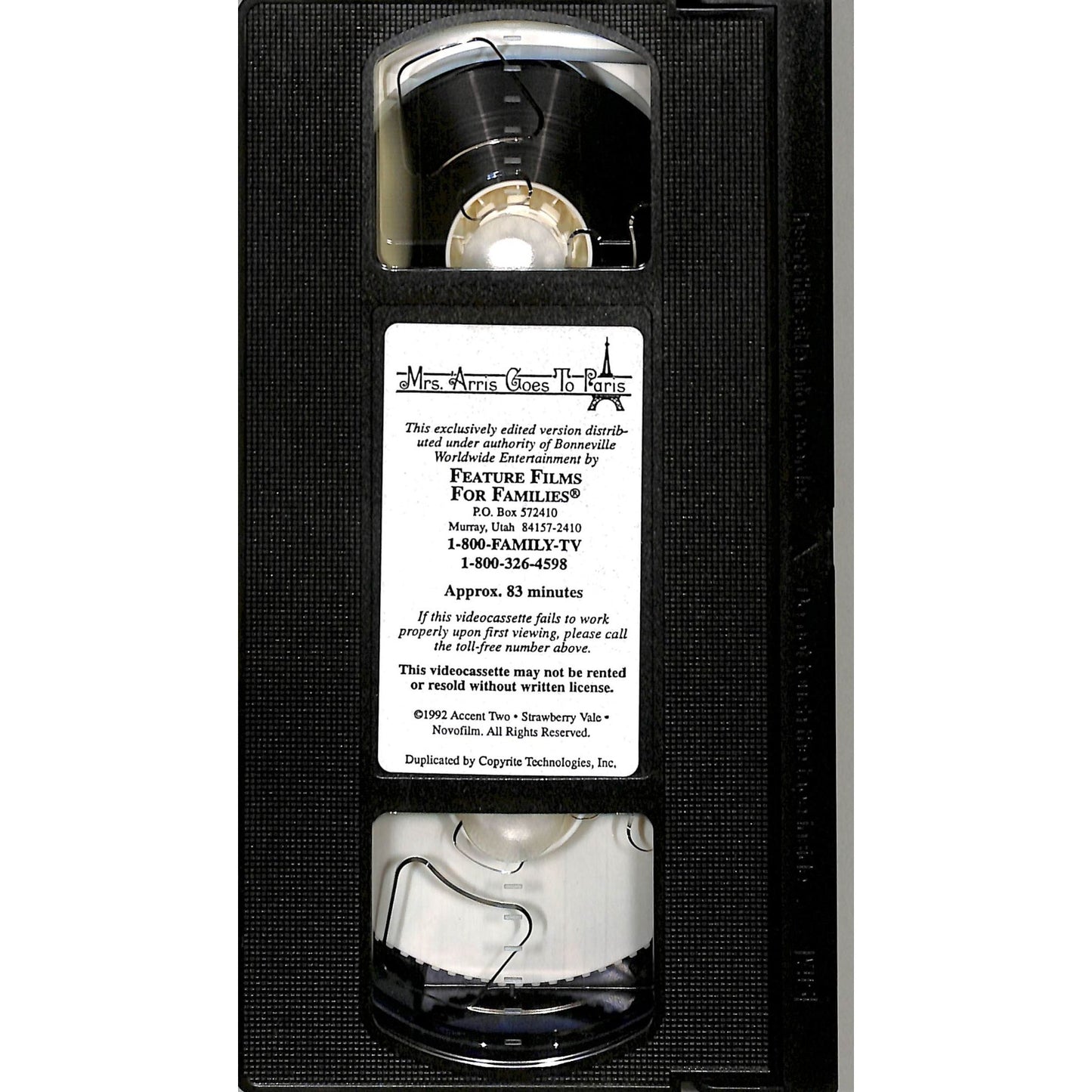 Mrs. 'Arris Goes to Paris (1992) VHS Tape Good condition