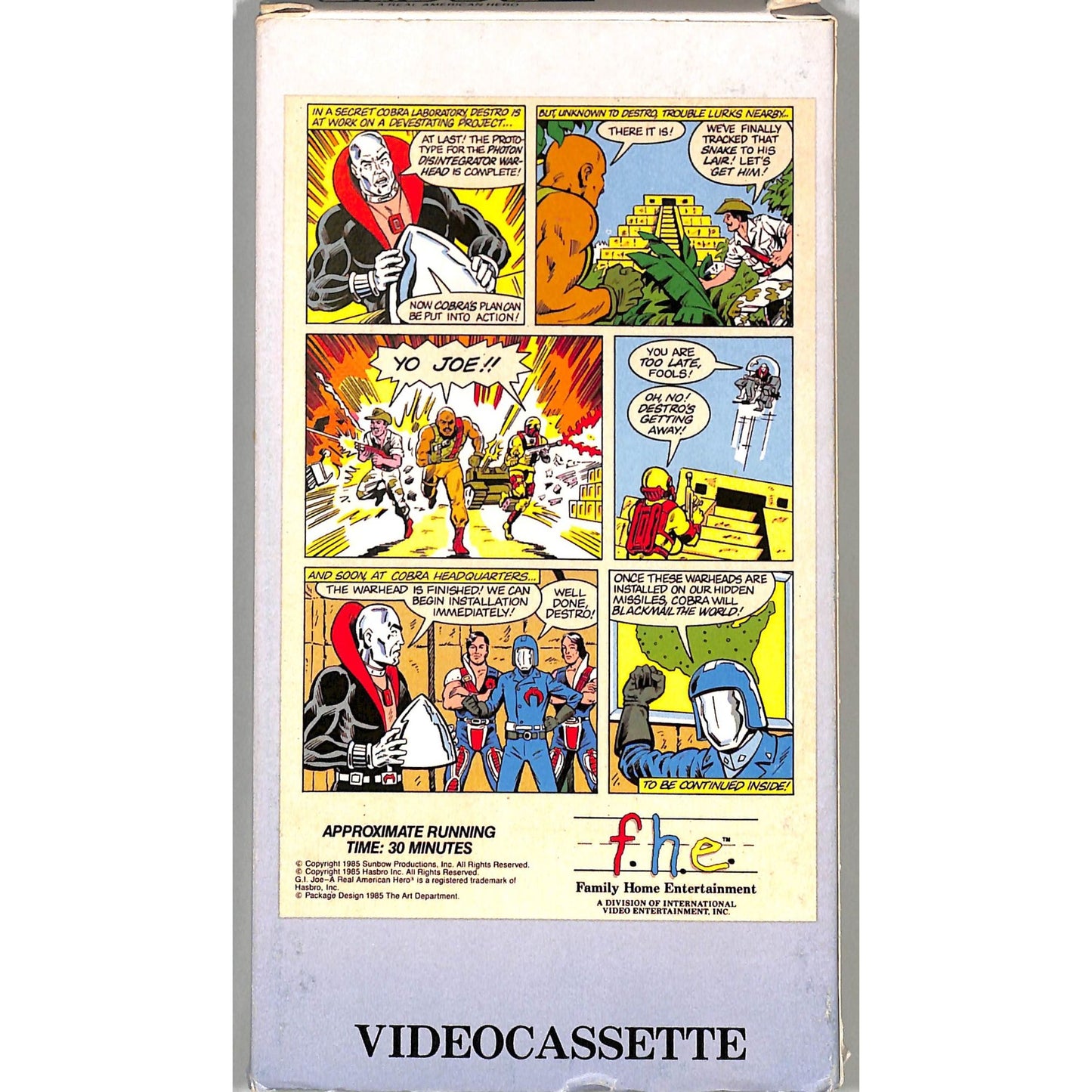G.I. Joe: Red Rocket Glare Vol 6 (1985) VHS Tape Good condition