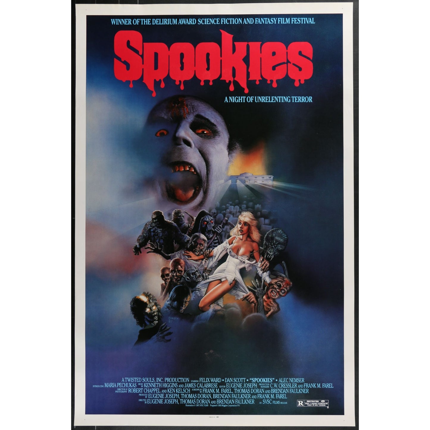 Spookies (1986) Original Single-sided Movie Poster Rolled 27x40
