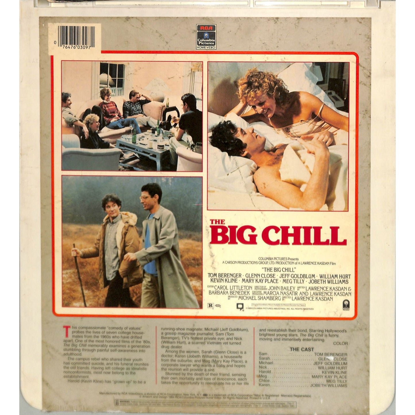 The Big Chill (1983) Vintage CED Videodisc