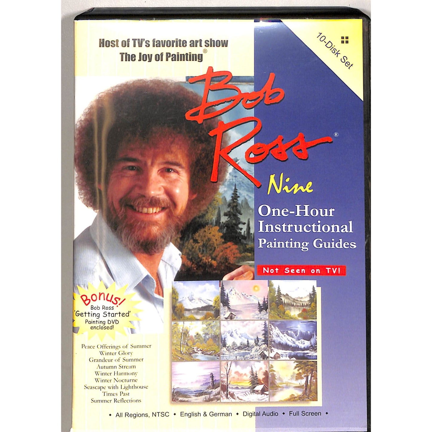Vintage Bob Ross 10-Disk Set Good Condition