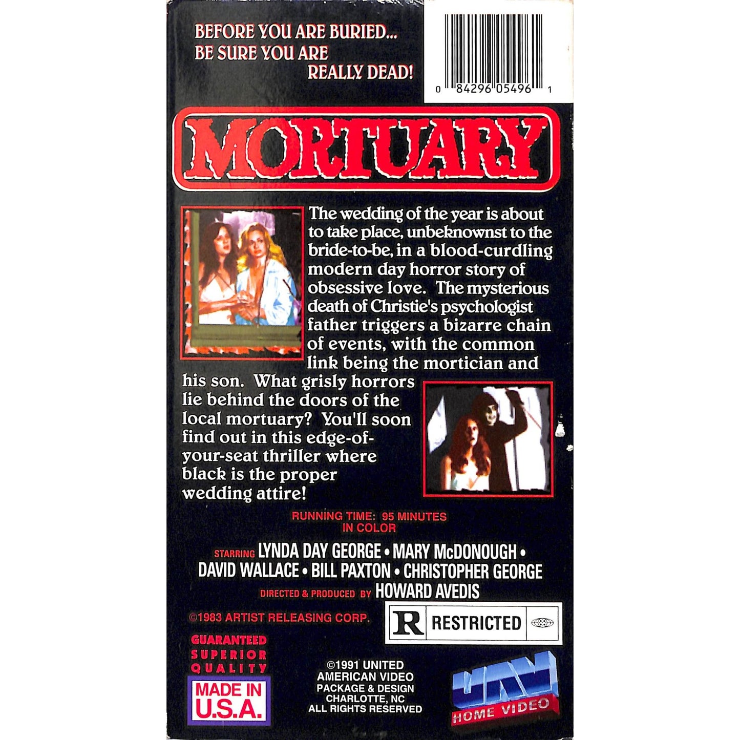 Mortuary (1982) VHS Tape Good condition