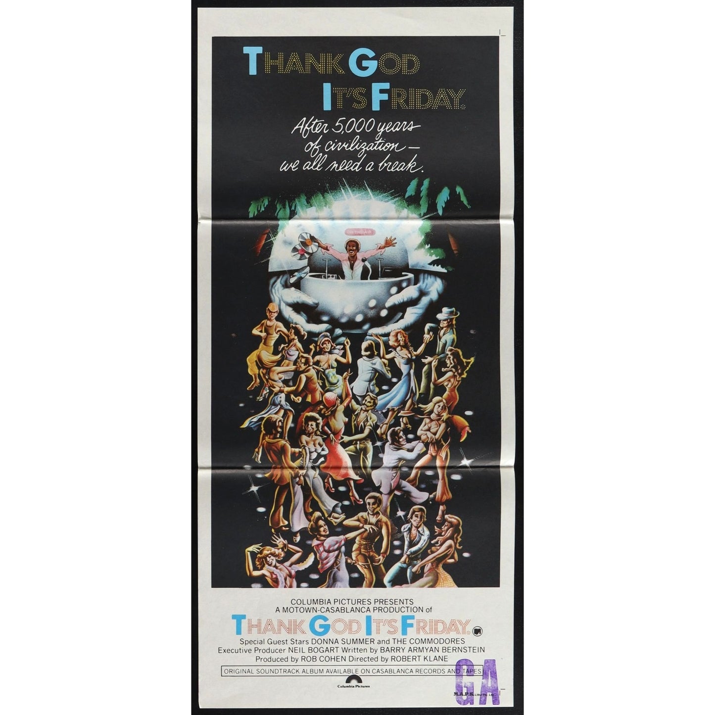 Thank God It's Friday (1978) Original Australian Daybill Movie Poster