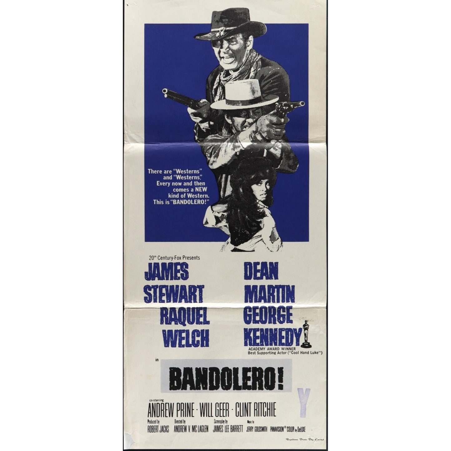 Bandolero! (1968) Original Australian Day Bill Movie Poster