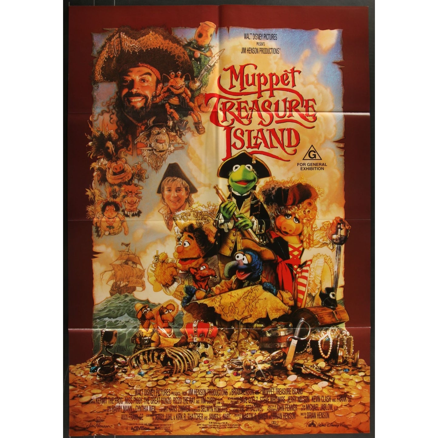 Muppet Treasure Island (1996) Original Movie Poster Folded 27x40