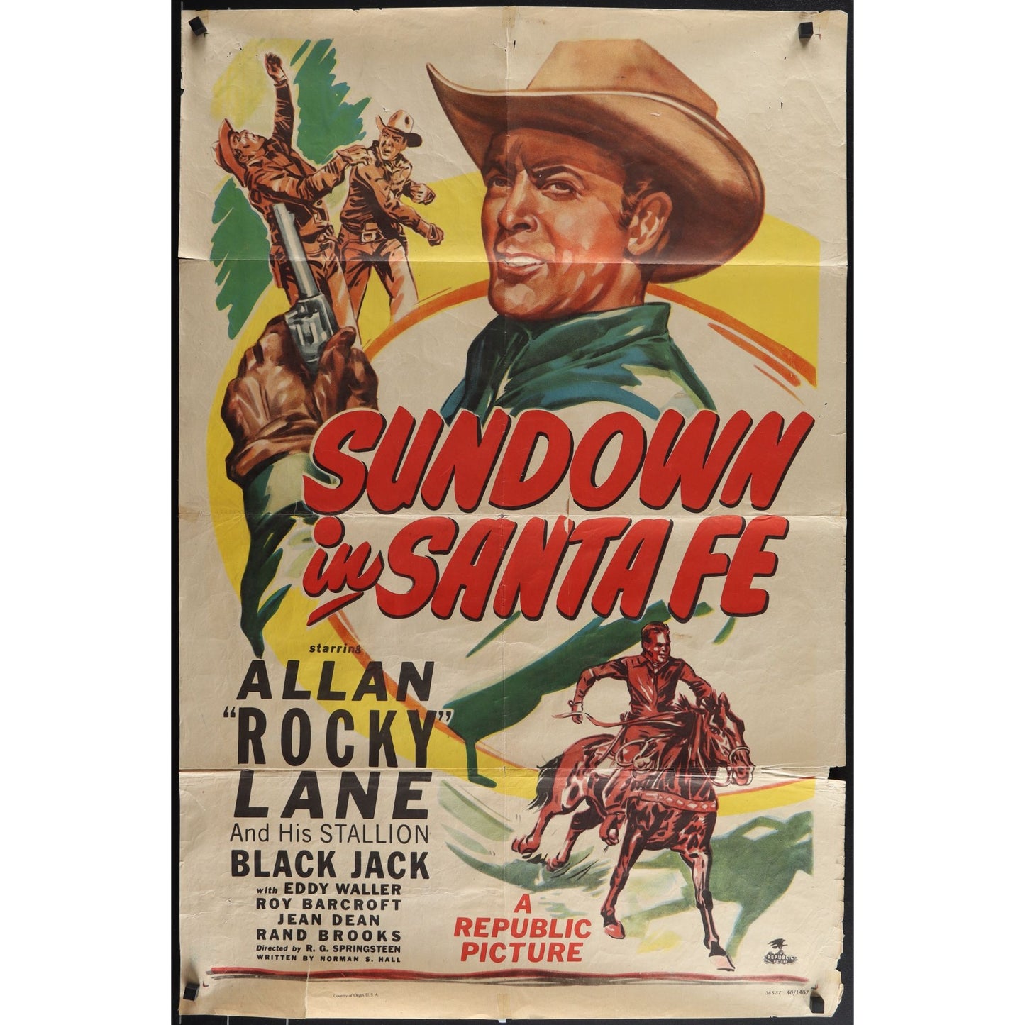 Sundown in Santa Fe (1948) Original Movie Poster 27x41