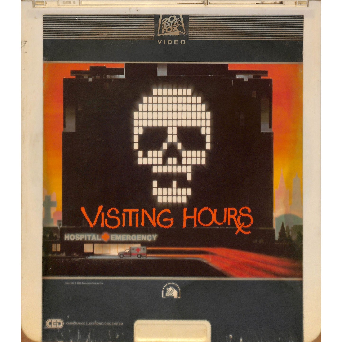 Visiting Hours (1982) CED RCA SelectaVision TESTED WORKING