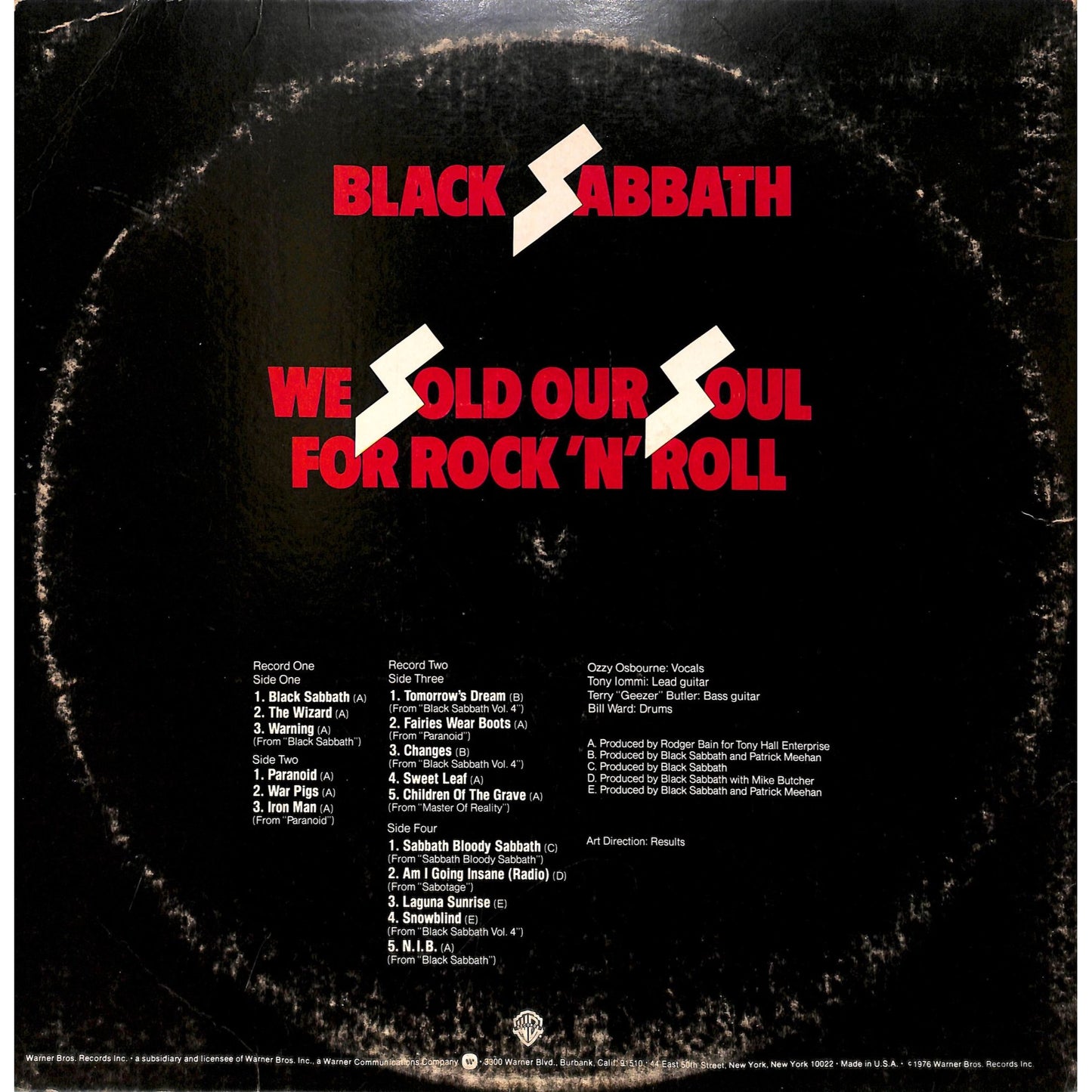 Black Sabbath - We Sold Our Soul For Rock 'N' Roll 2LP Vinyl Record 2BS2923