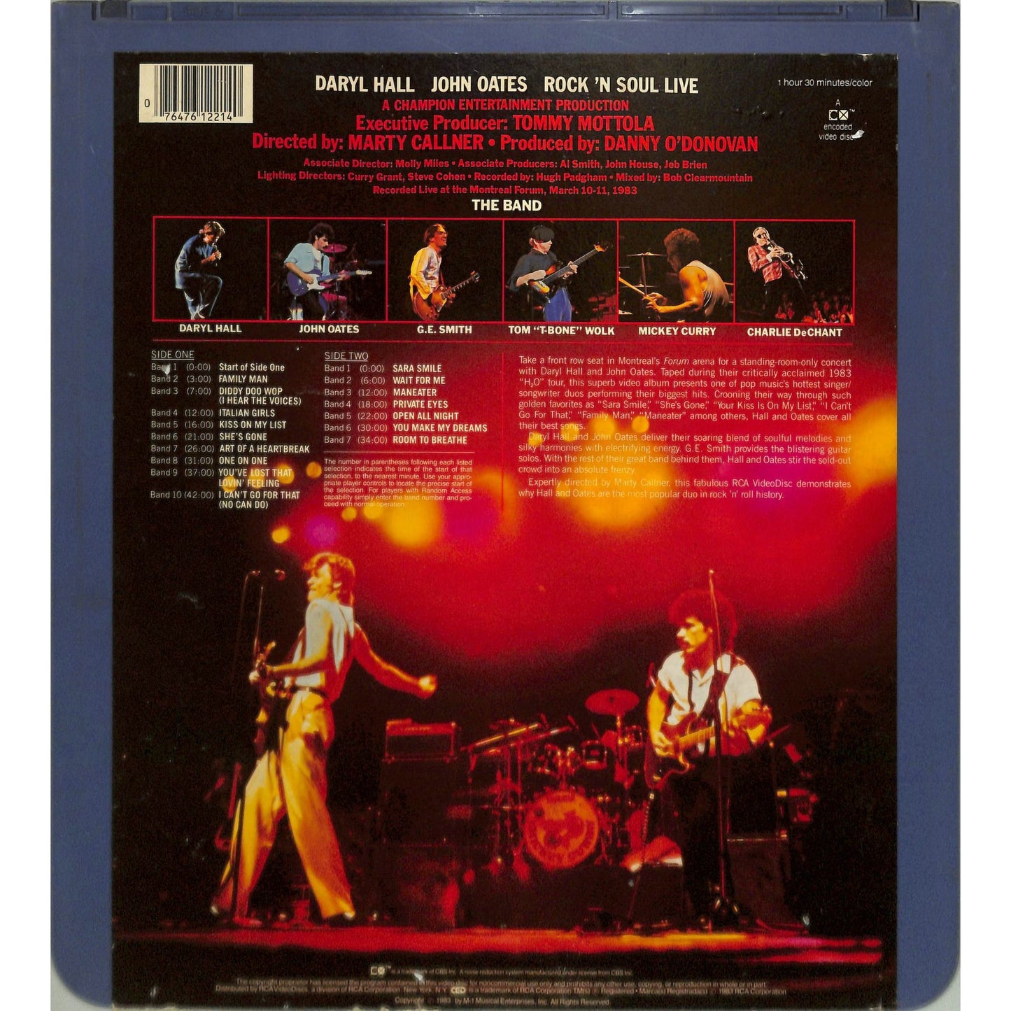 Hall & Oates: Rock 'N Soul Live (1983) Vintage CED Videodisc TESTED WORKING