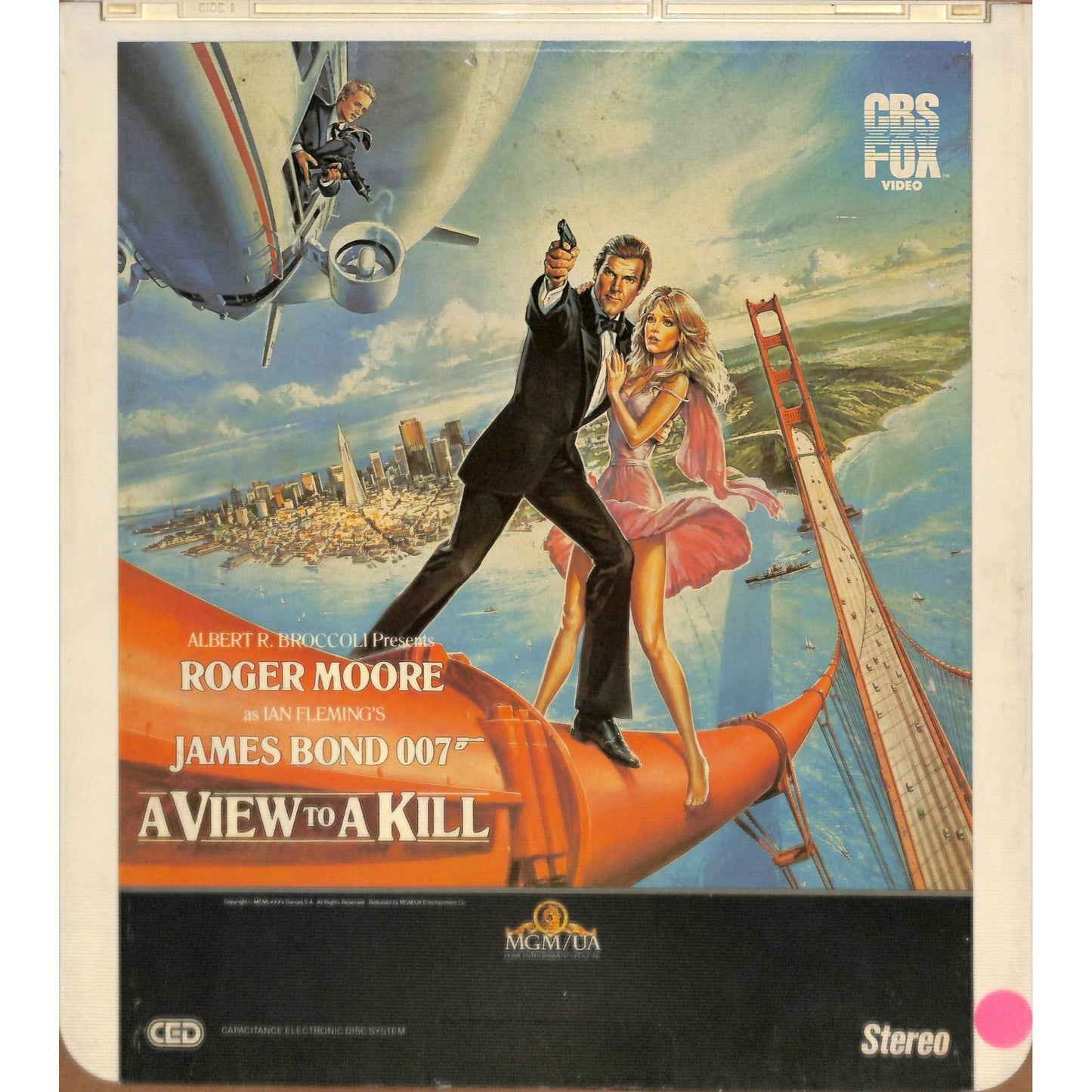 A View to a Kill Parts 1 & 2 (1985) Vintage CED Videodisc TESTED WORKING