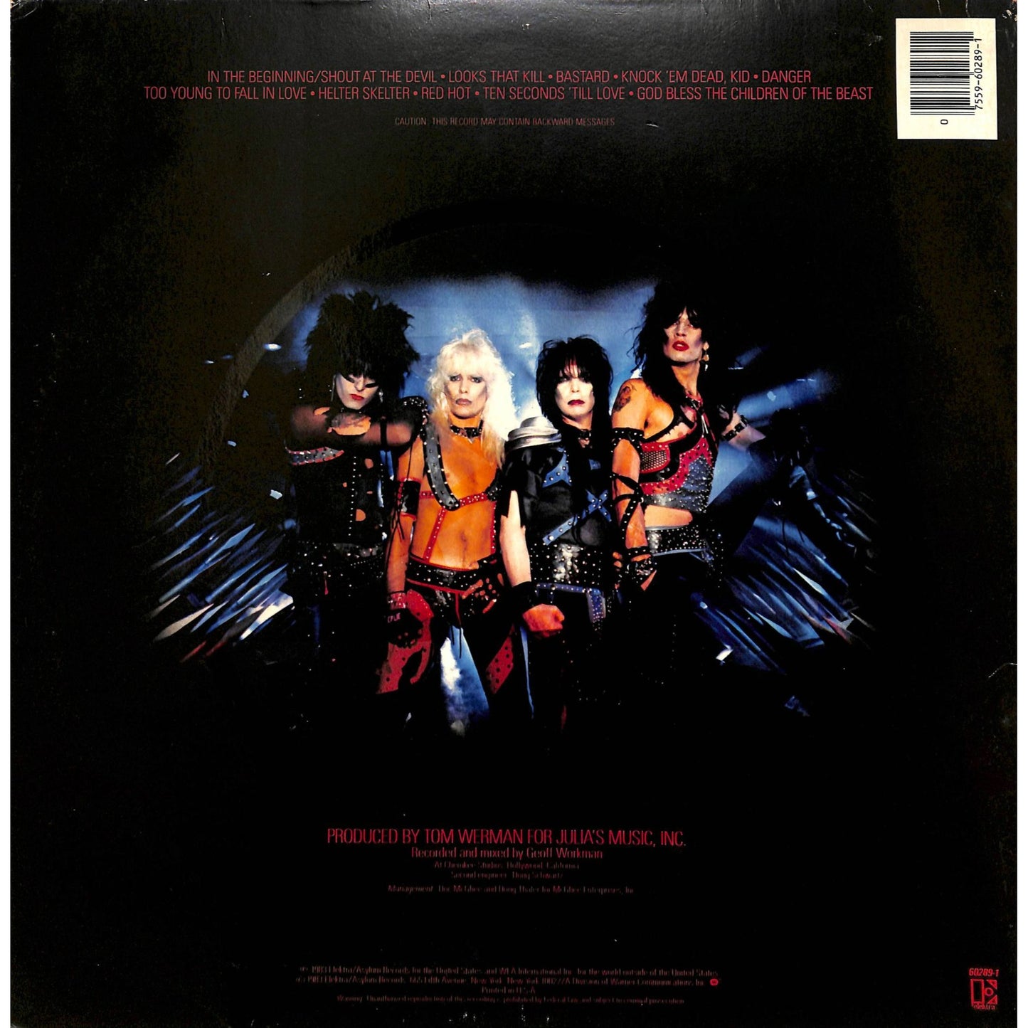 Motley Crue - Shout at the Devil Vinyl Record 9 60289-1