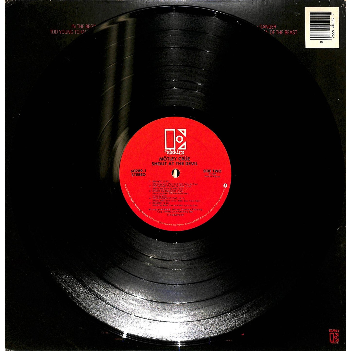 Motley Crue - Shout at the Devil Vinyl Record 9 60289-1