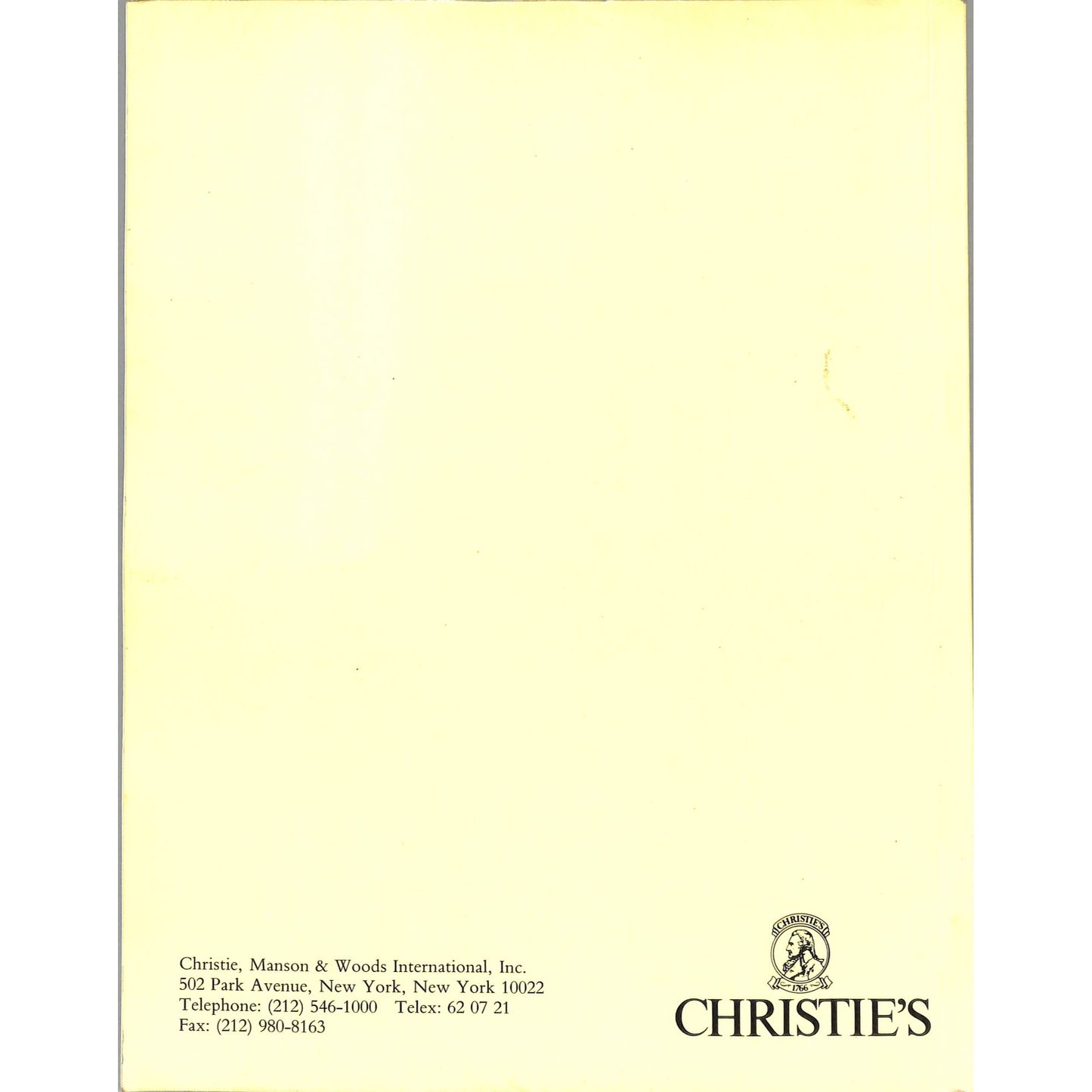 Christie's American 18th, 19th, & 20th Art Auction Catalog November 30, 1990