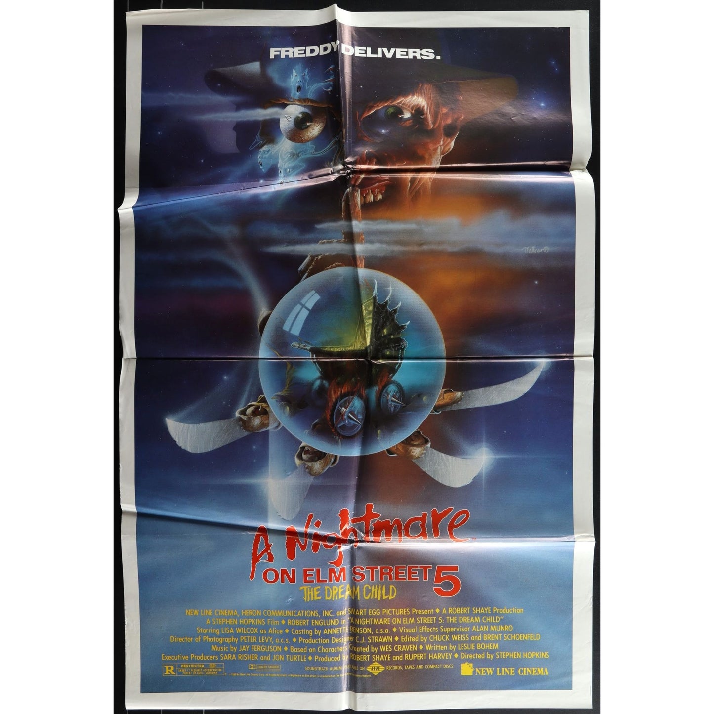 A Nightmare on Elm Street: The Dream Child (1989) Original Movie Poster 27x41