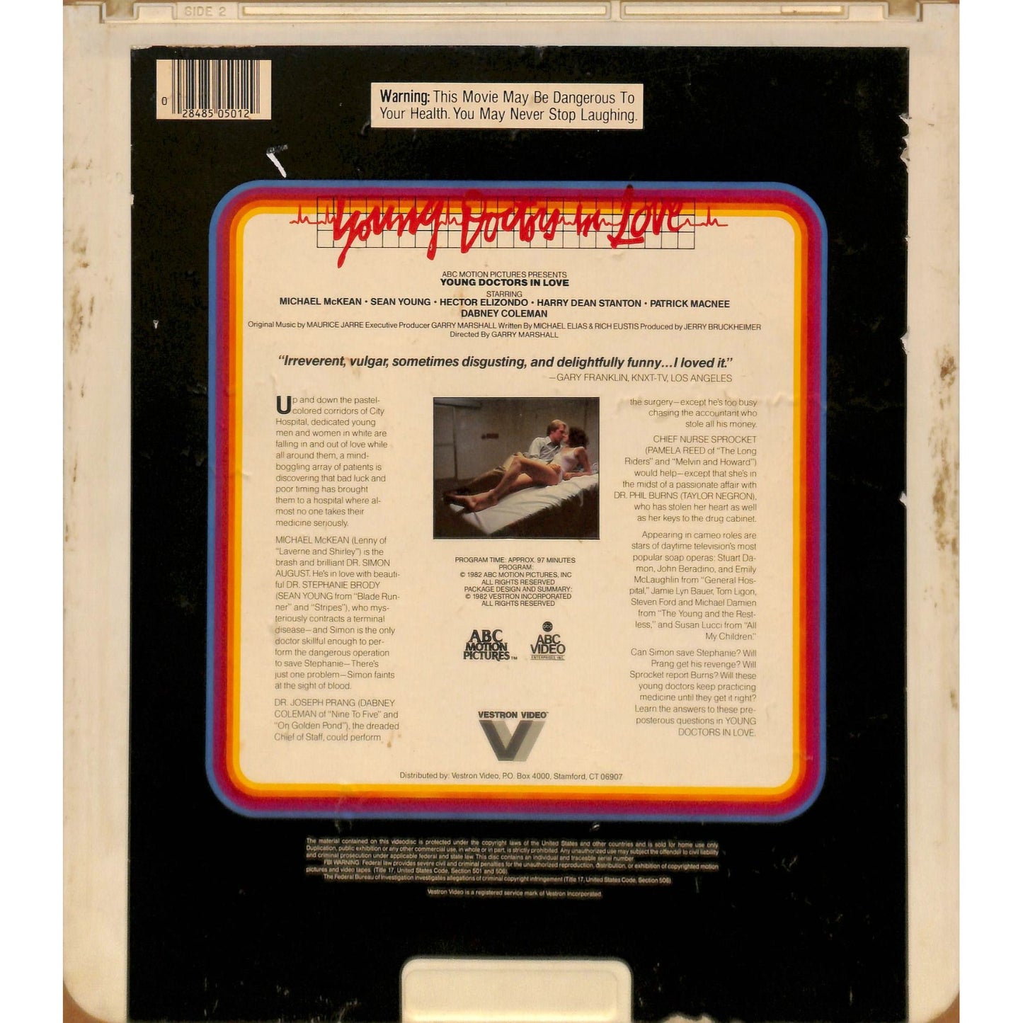 Young Docters in Love (1982) Vintage CED RCA SelectaVision Videodisc TESTED WORKING