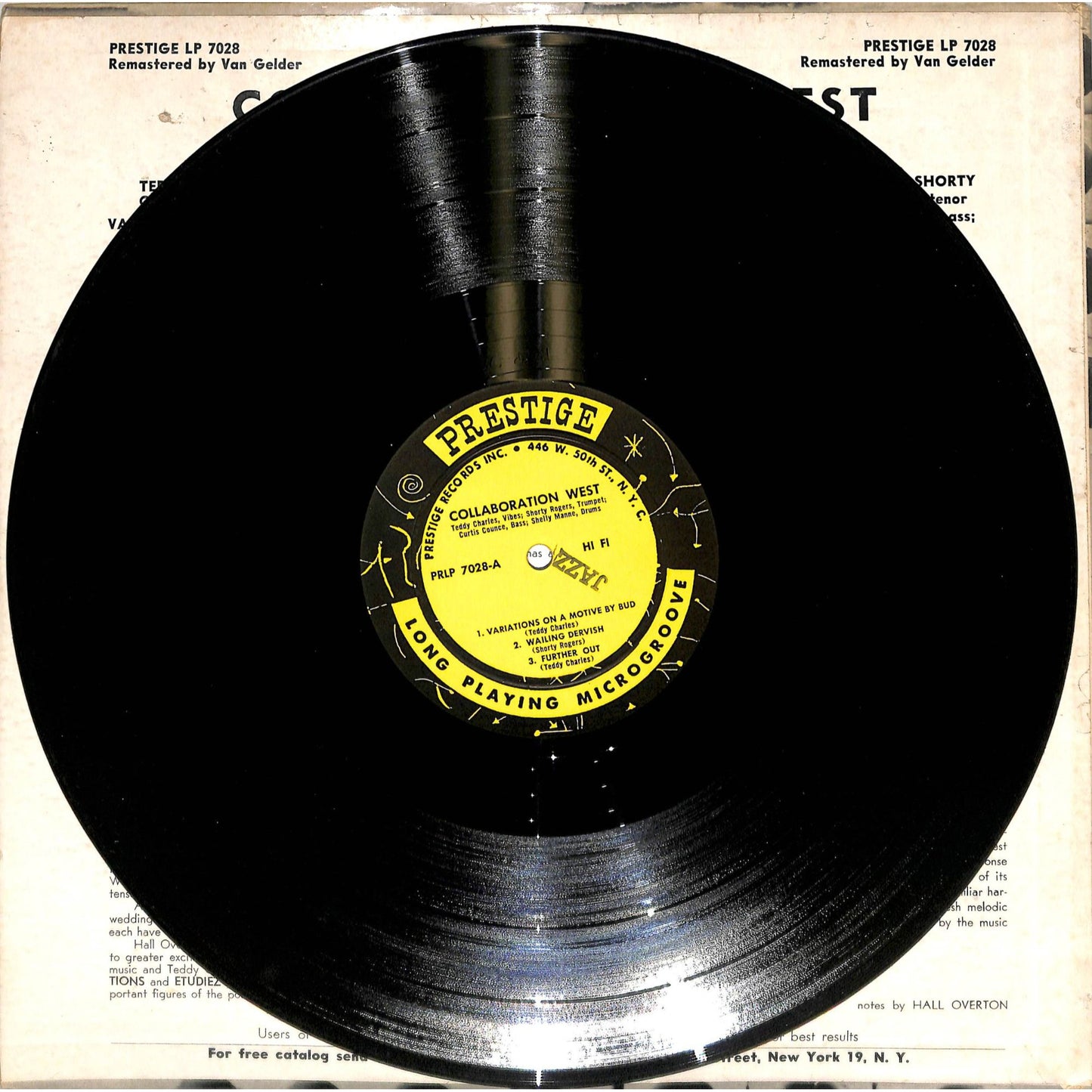 Teddy Charles - Collaboration West (1956) Vinyl Record PRLP 7028