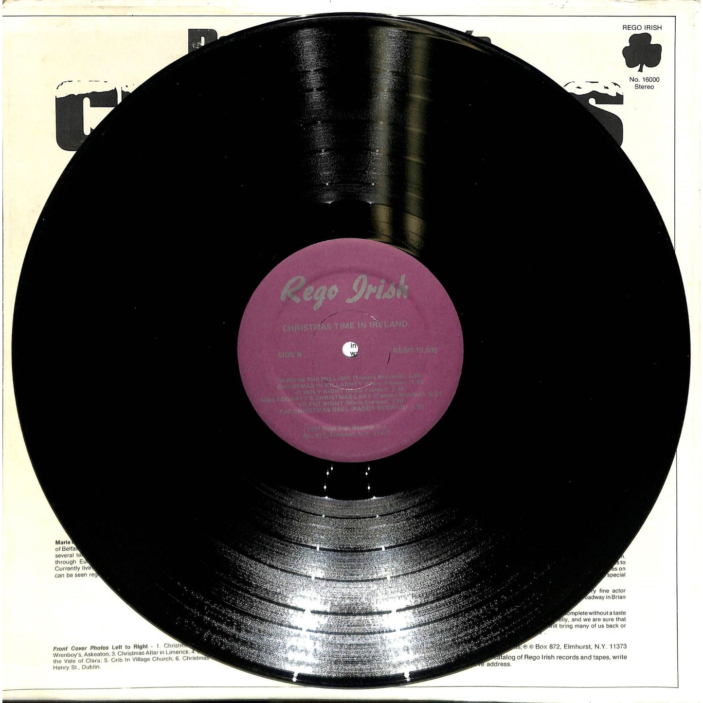 Paddy Noonan's Christmas Time in Ireland (1977) Vinyl Record REGO 16000