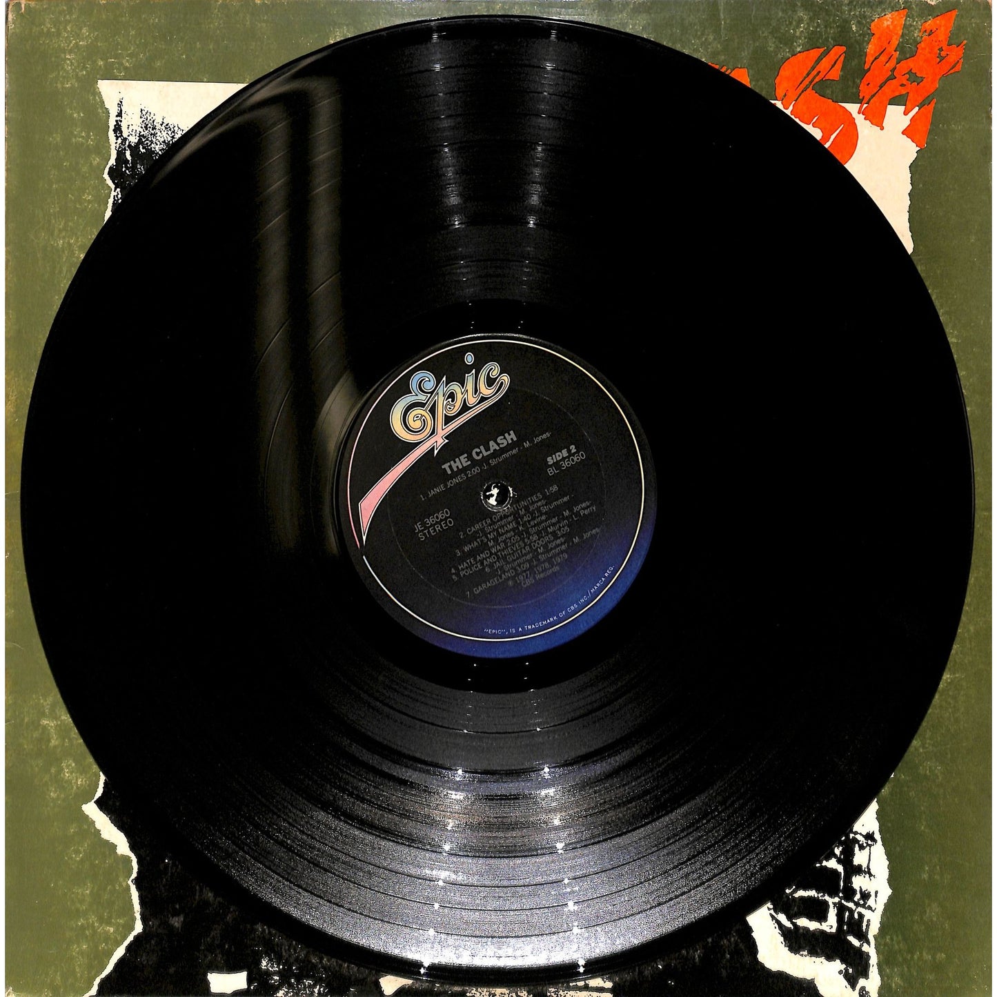 The Clash Self-Titled Vinyl Record JE 36060