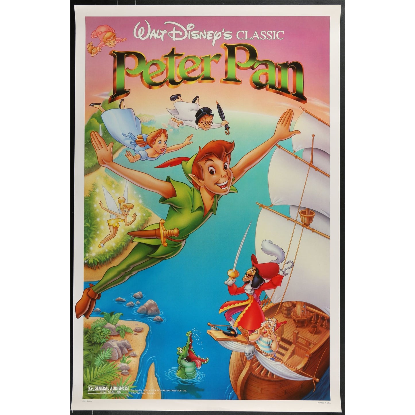 Peter Pan (1953) Original Movie Poster Rolled 27x40