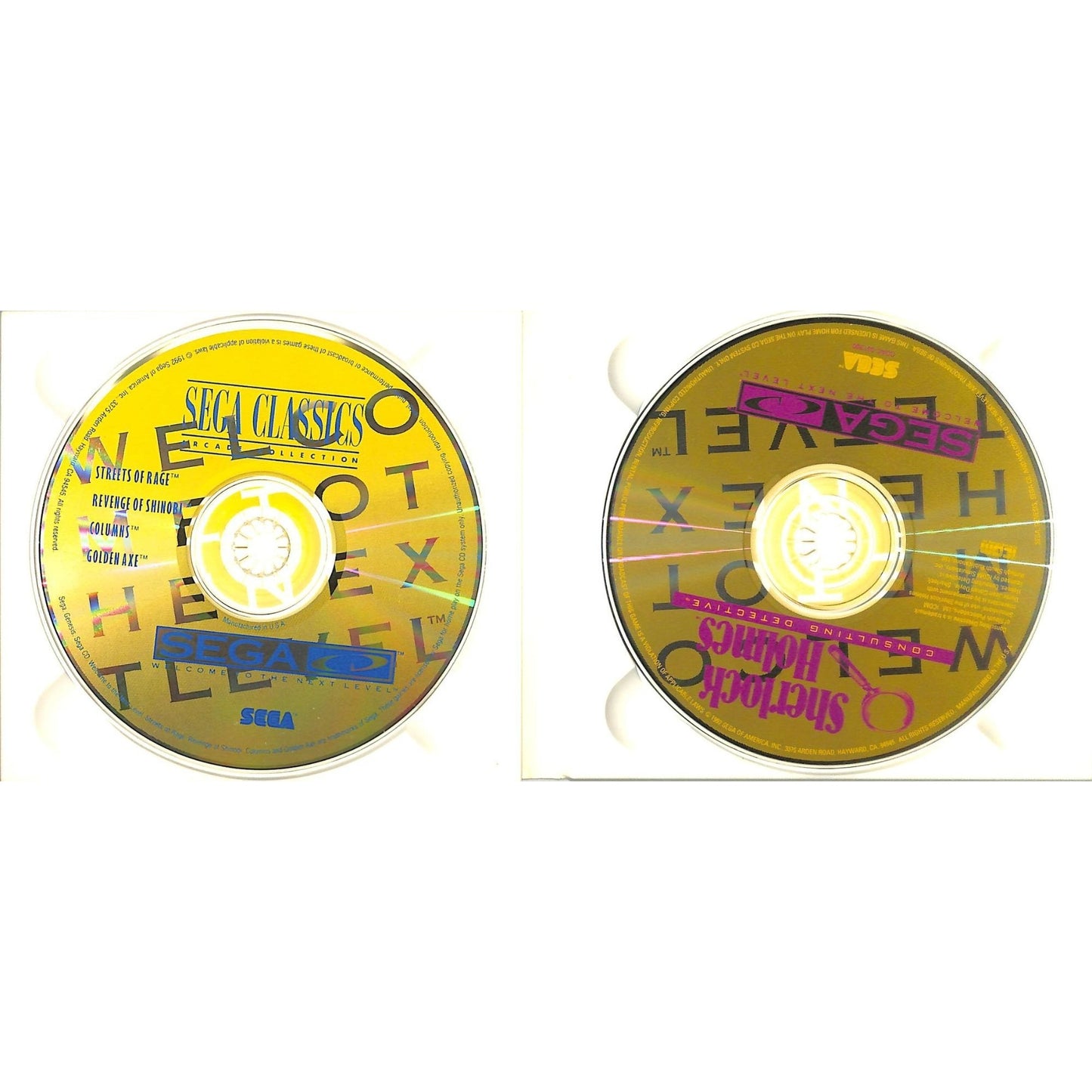 Sherlock Holmes/Sega Classics Arcade Collection (1992) Double Sega CD + Manuals