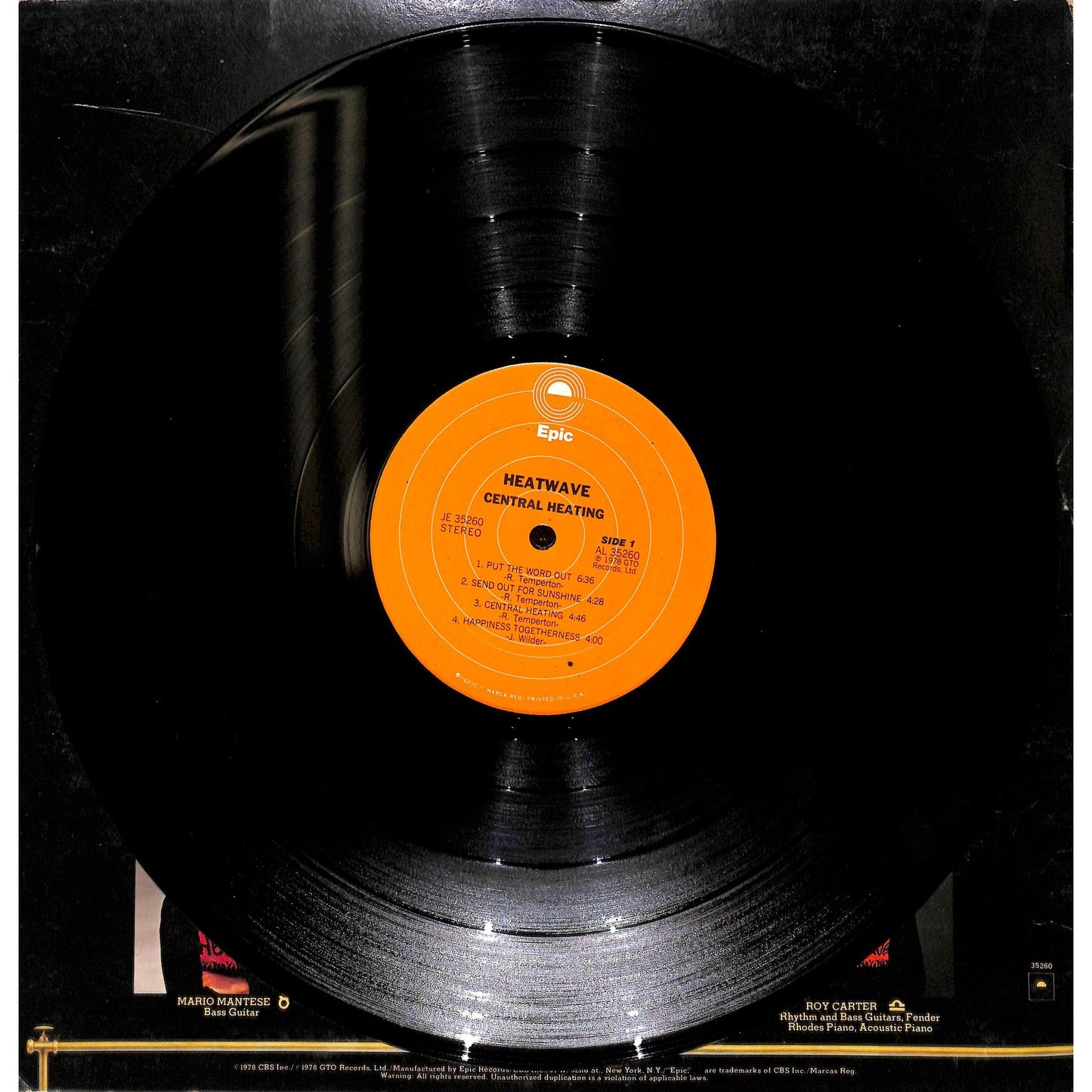 Heatwave - Central Heating Vinyl Record JE 35260