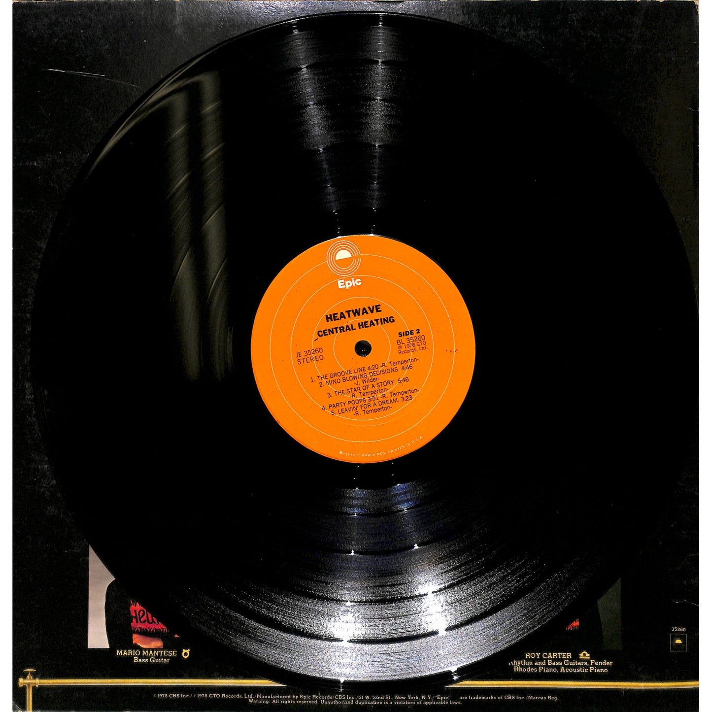 Heatwave - Central Heating Vinyl Record JE 35260