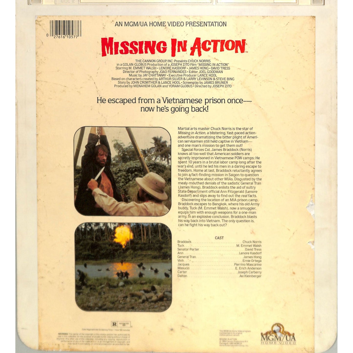 Missing in Action (1984) Vintage CED Videodisc