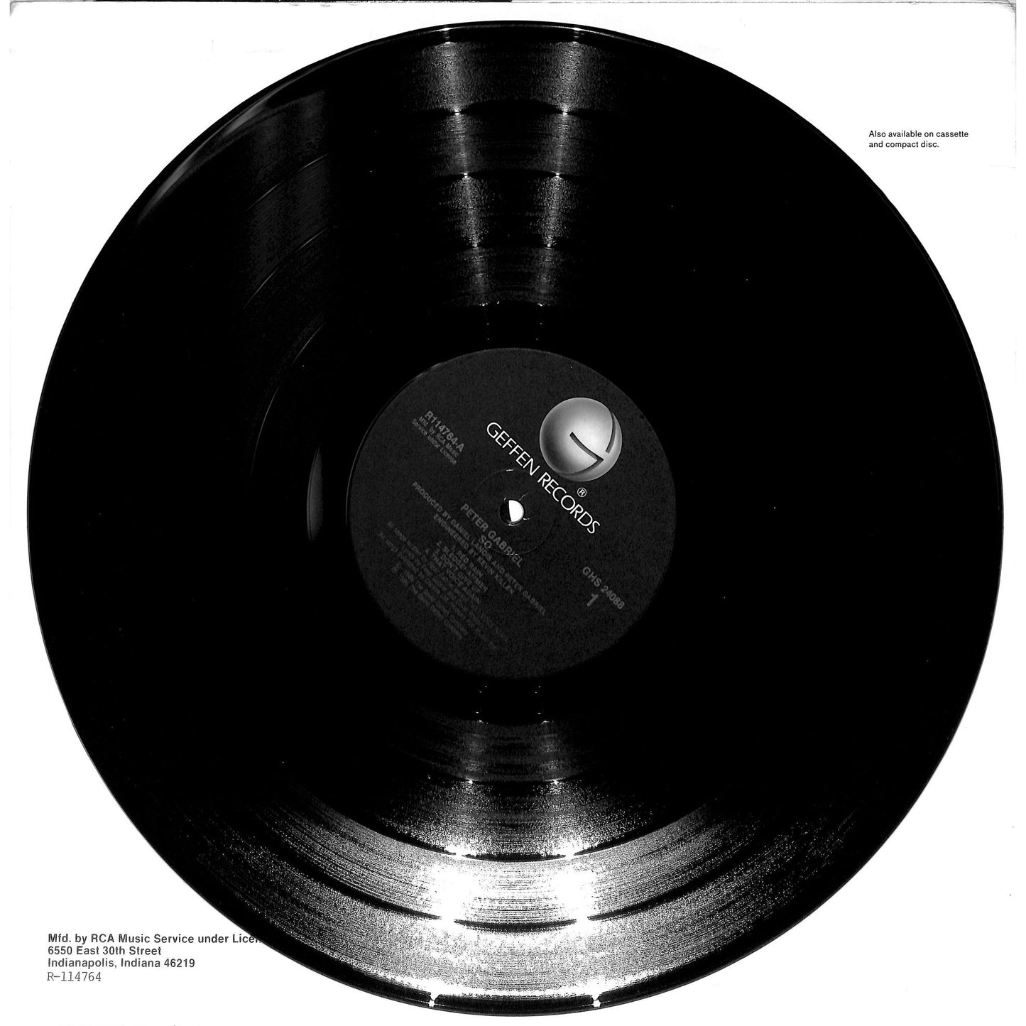 Peter Gabriel - So Vinyl Record GHS 24088