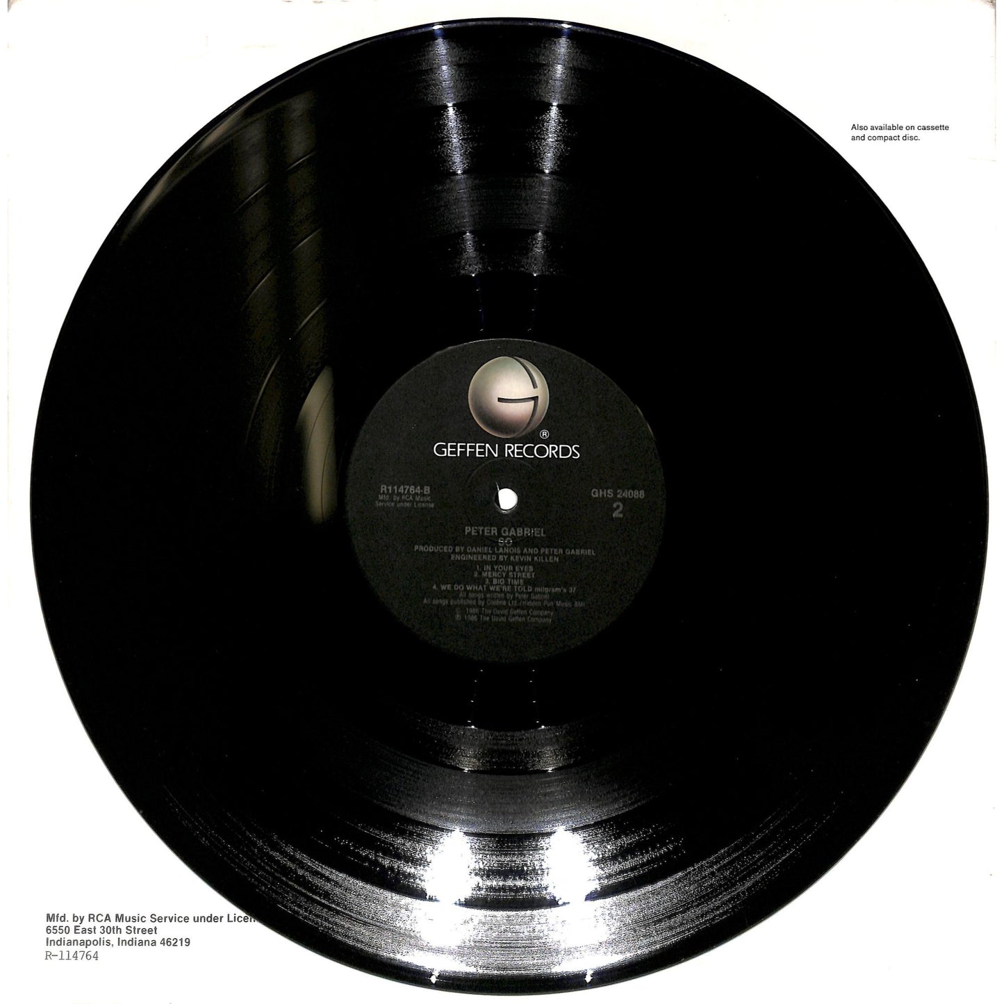 Peter Gabriel - So Vinyl Record GHS 24088