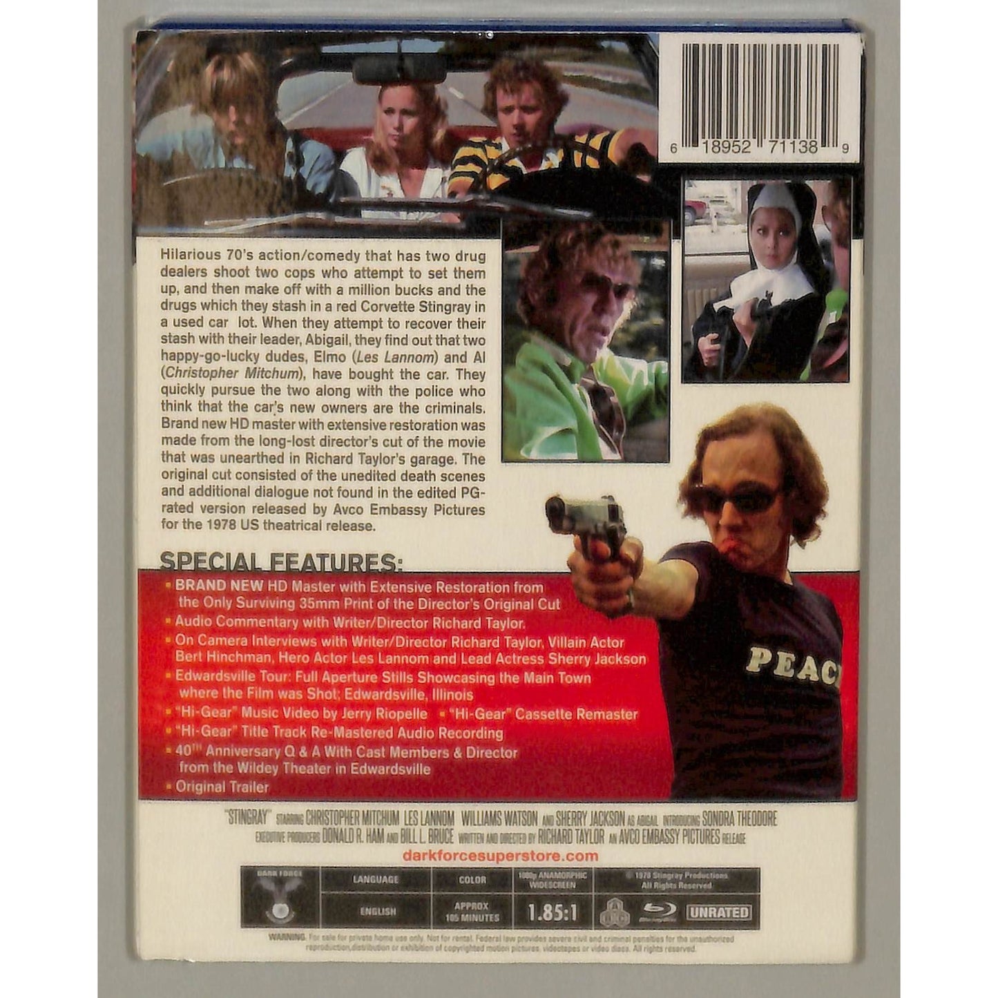 Stingray (1978) Blu-Ray VG w/ Slipcase