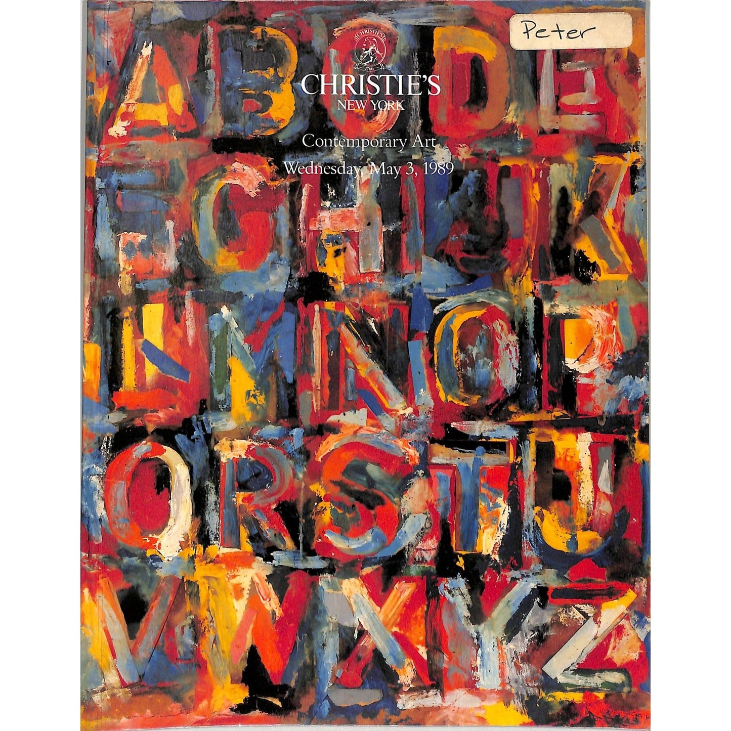 Christie's Contemporary Art Auction Catalog May 3, 1989