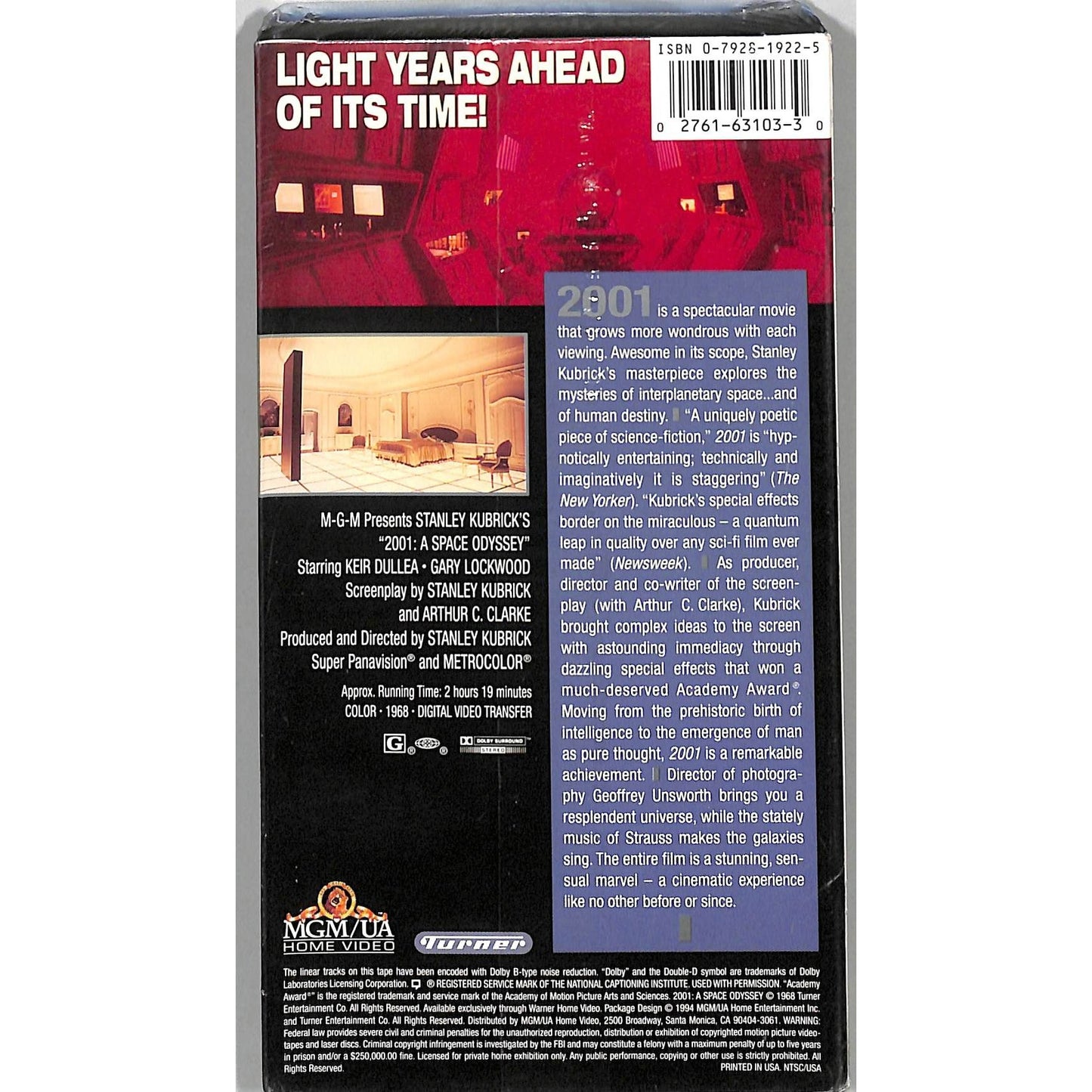 2001: A Space Odyssey (1968) VHS Tape SEALED NEW CONDITION